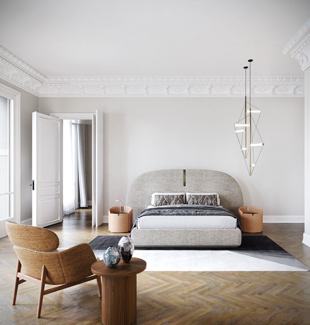 SUITE by Capital Collection - Comodino rotondo rivestito in pelle - 16
