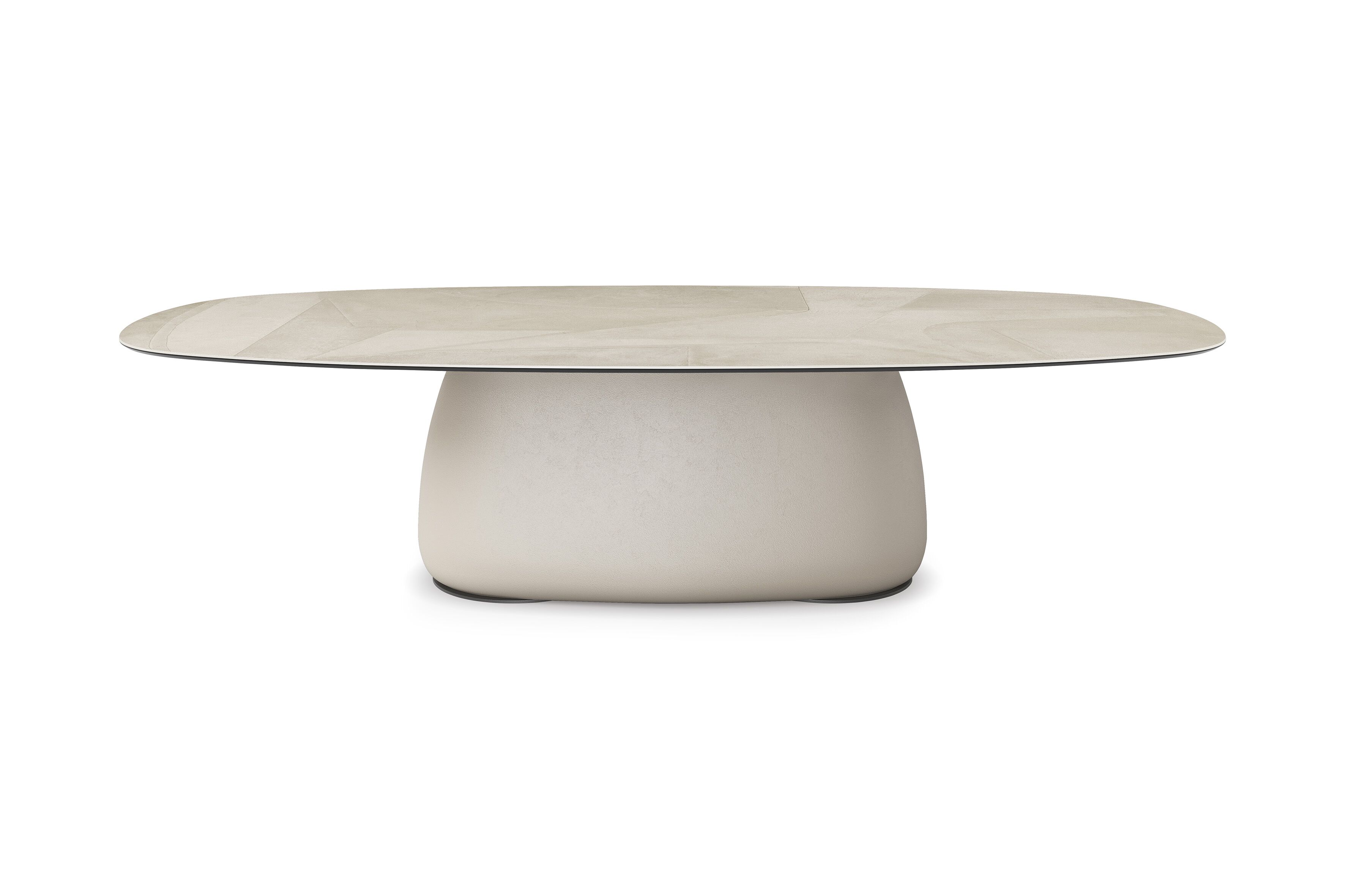 BOTERO KERAMIK Rectangular ceramic dining table with central base By ...