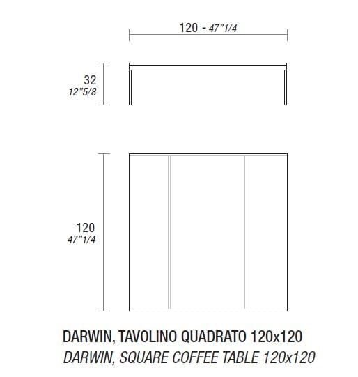 DARWIN Tavolino quadrato By ESTEL GROUP design Stefano Gallizioli