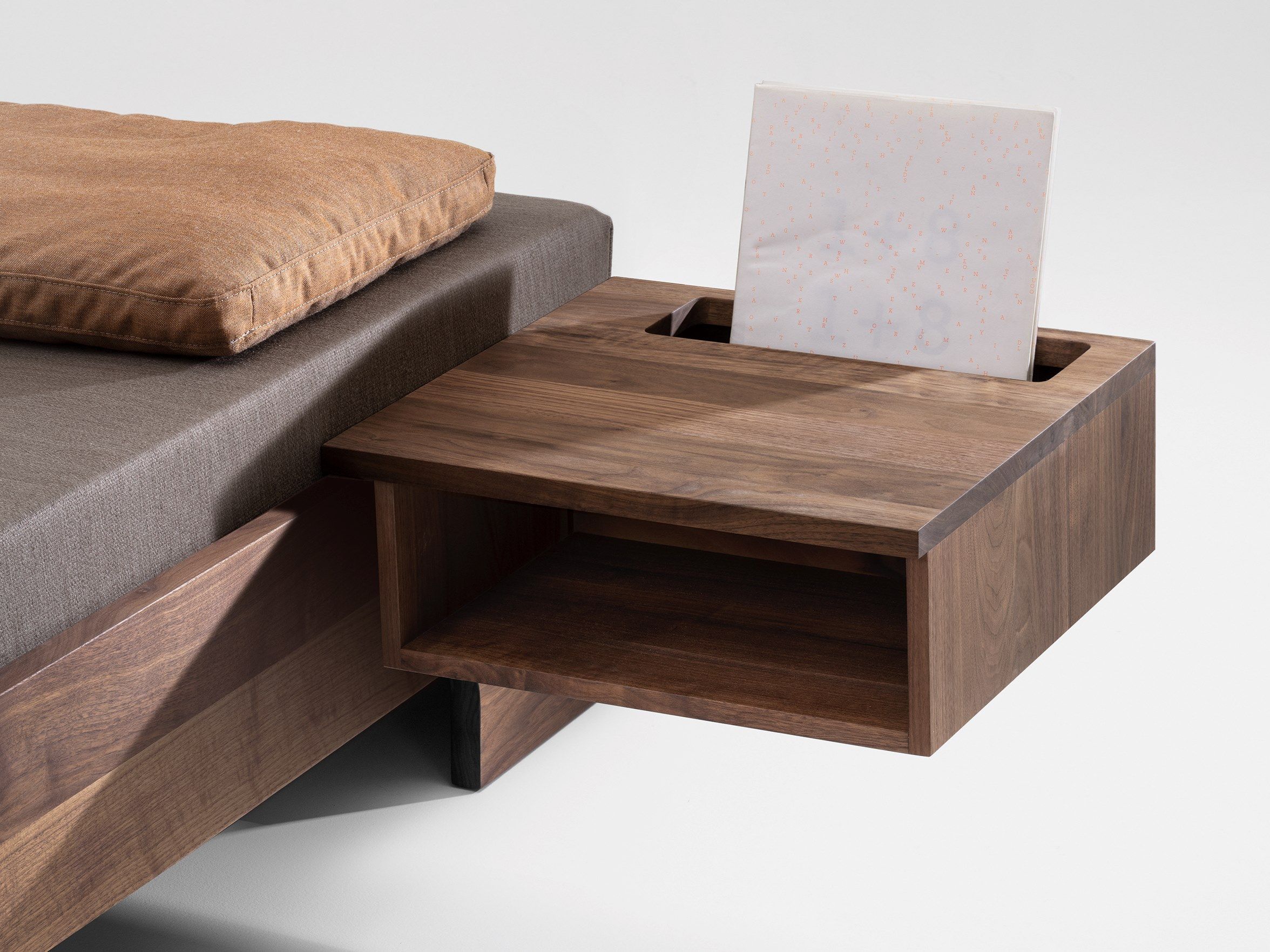 DEPO Wallmounted solid wood bedside table By ZEITRAUM design Steffen