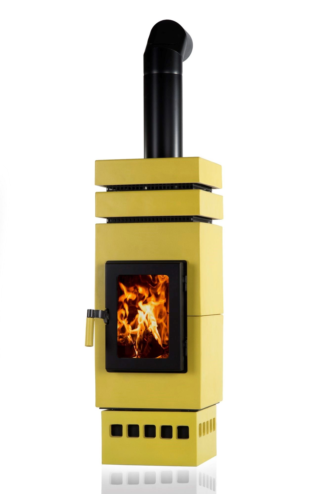 DINAMICA QUADRA by LA CASTELLAMONTE - Stufa a legna in ceramica - 3