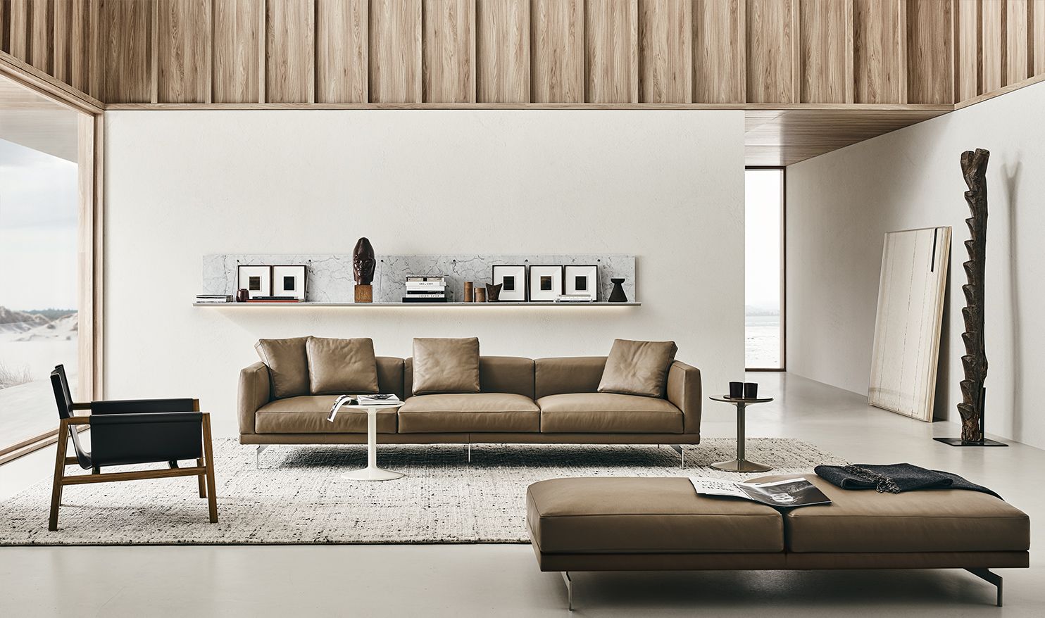 DOCK | Leather sofa Dock Collection By B&B Italia design Piero Lissoni