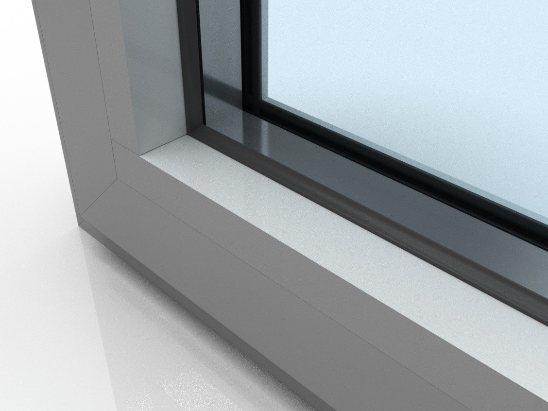 Glass and aluminium double glazed window DOMAL TOP TB65 MINIMALE By DOMAL