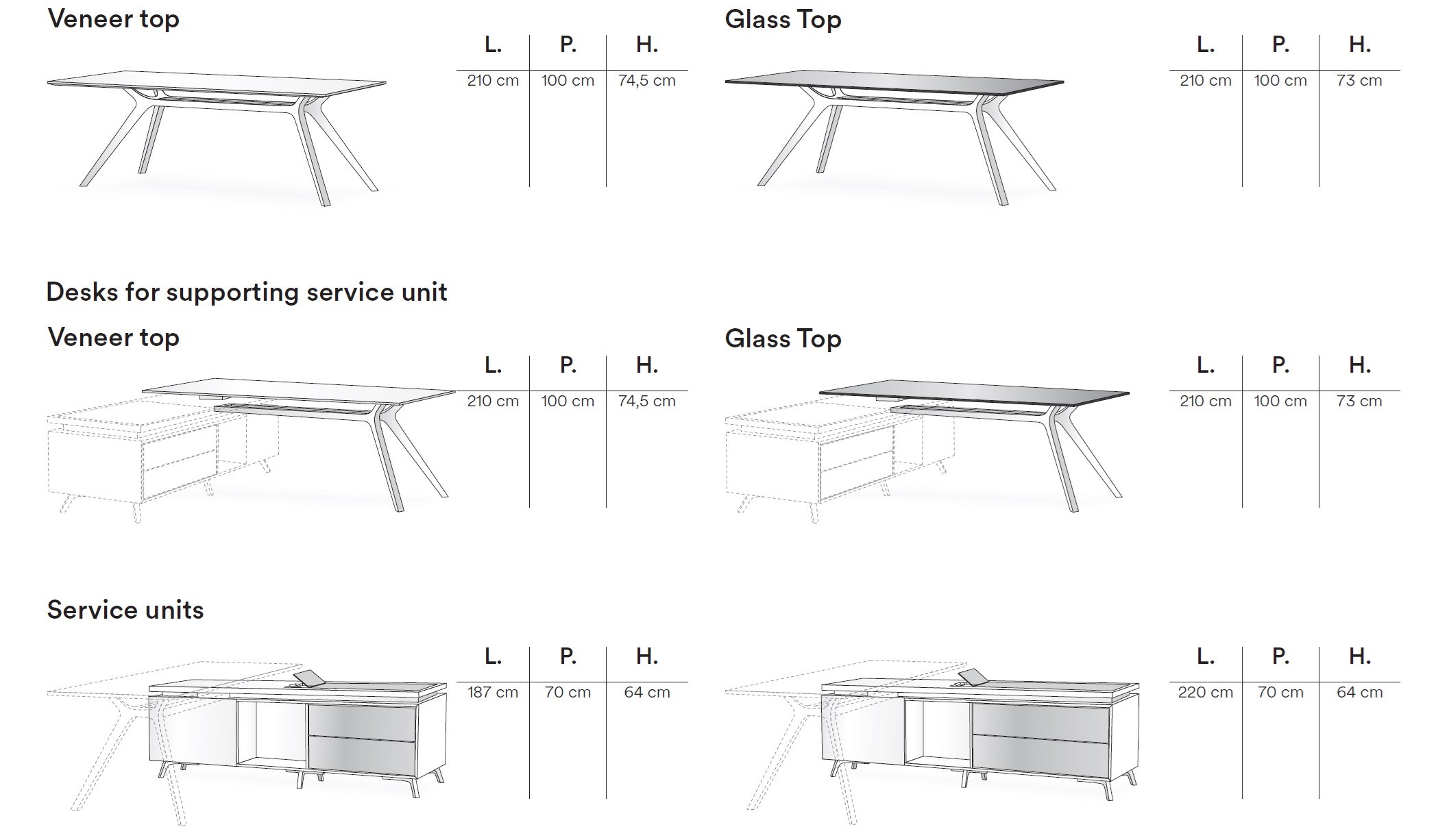 DR Sectional rectangular wood and glass office desk By FREZZA | design ...