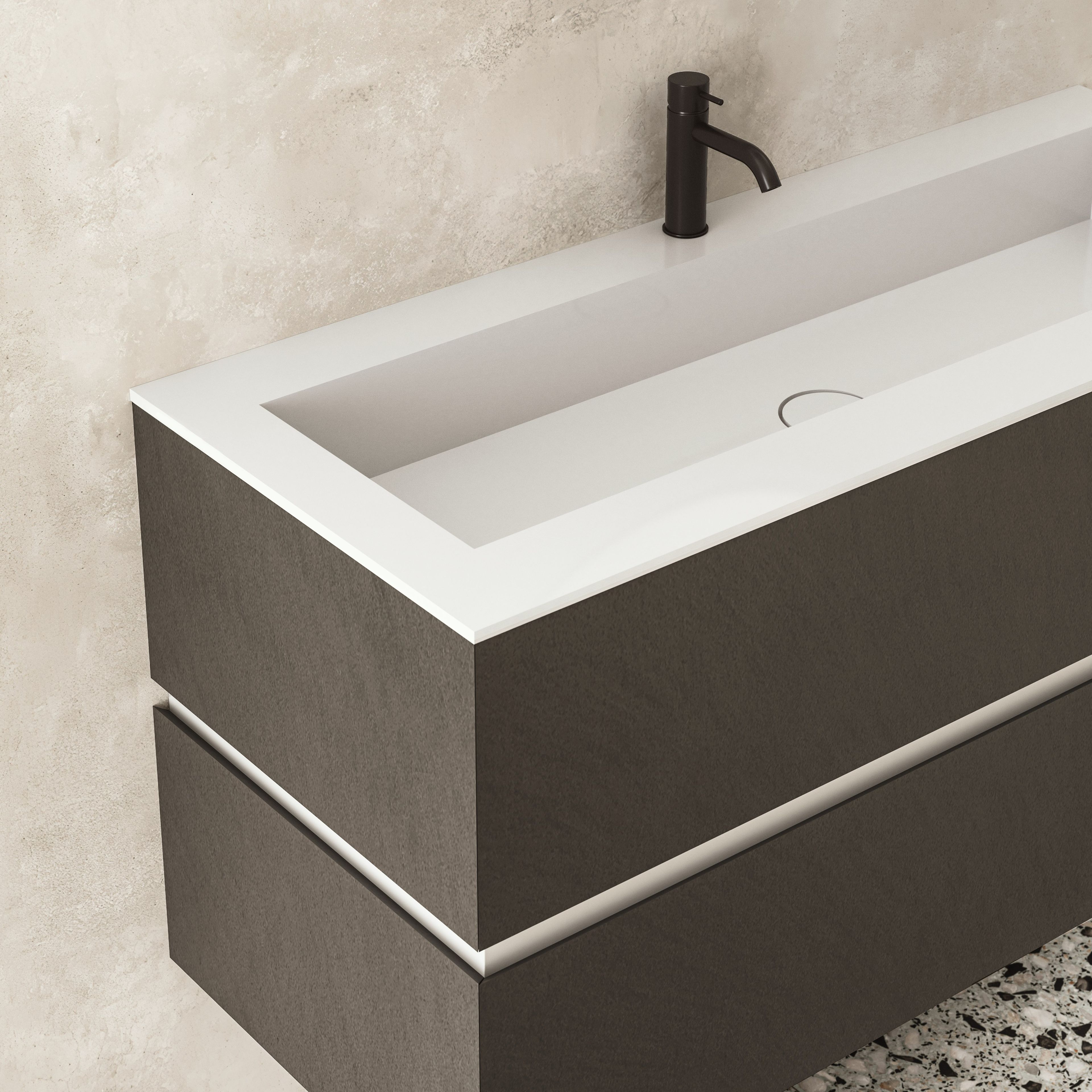 DRESSCODE by Moab - Mobile lavabo sospeso con cassetti con lavabo integrato - 5