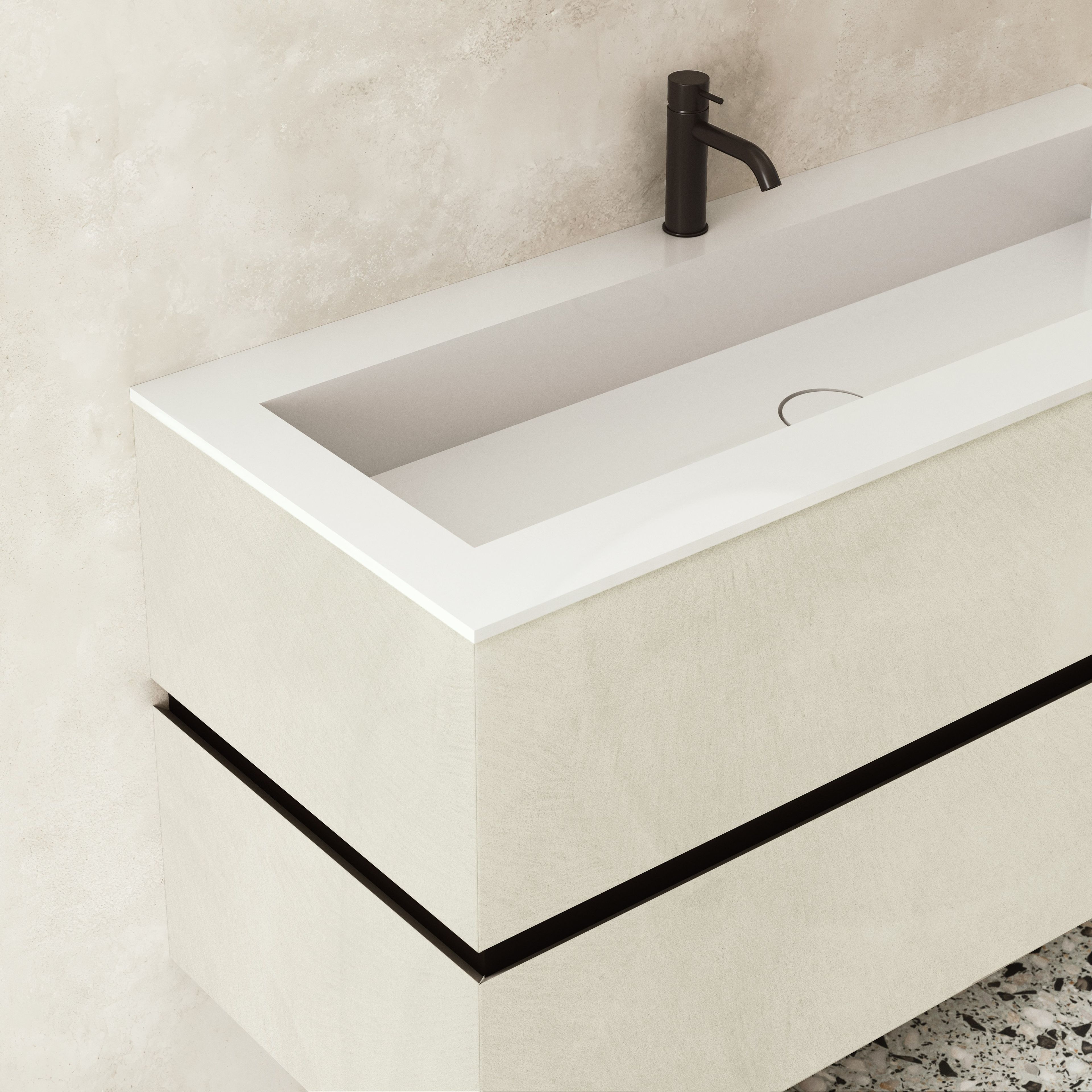 DRESSCODE by Moab - Mobile lavabo sospeso con cassetti con lavabo integrato - 3