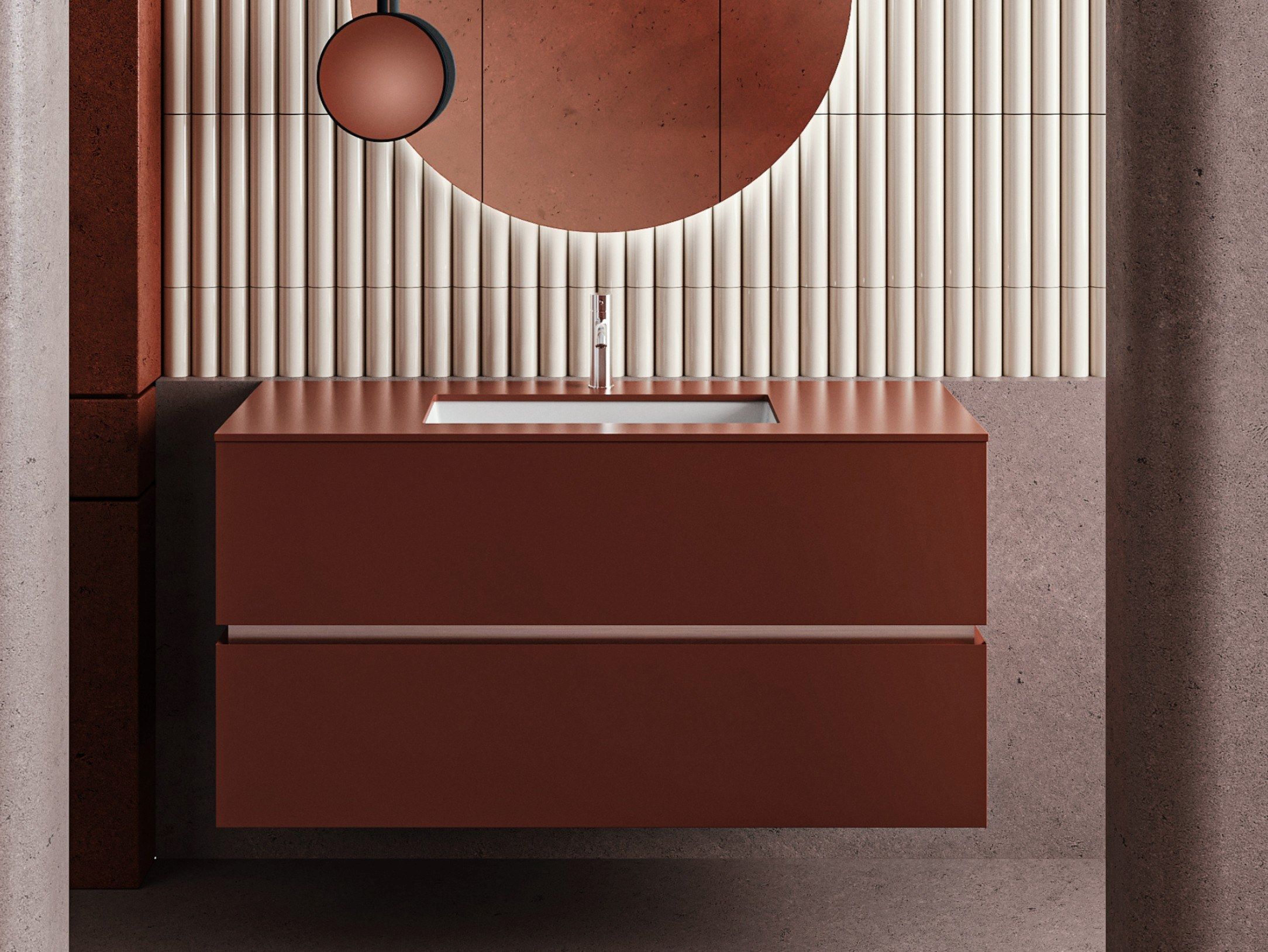 DRESSCODE by Moab - Mobile lavabo sospeso con lavabo integrato