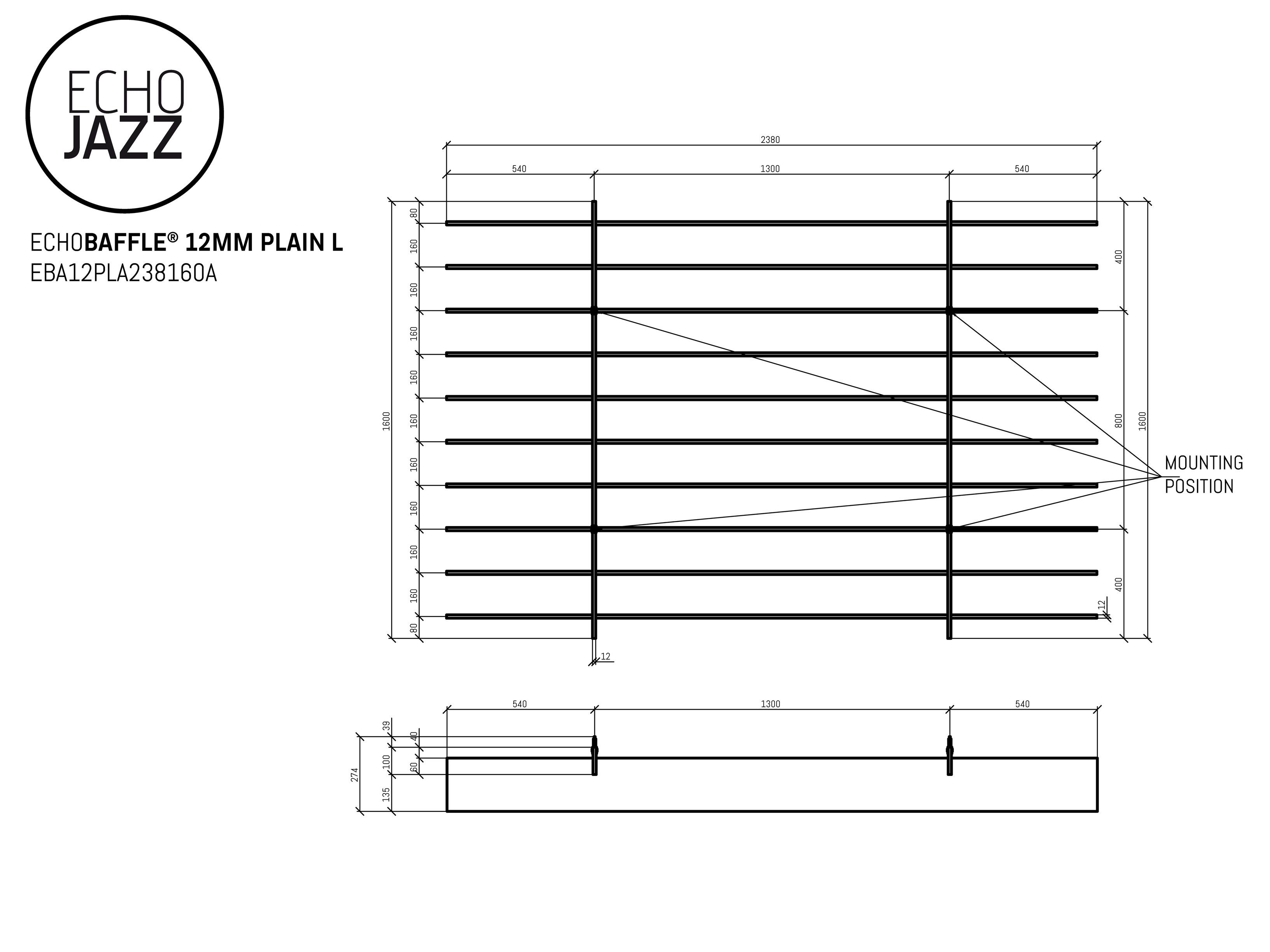 PET acoustic baffles ECHOBAFFLE® By ECHOJAZZ