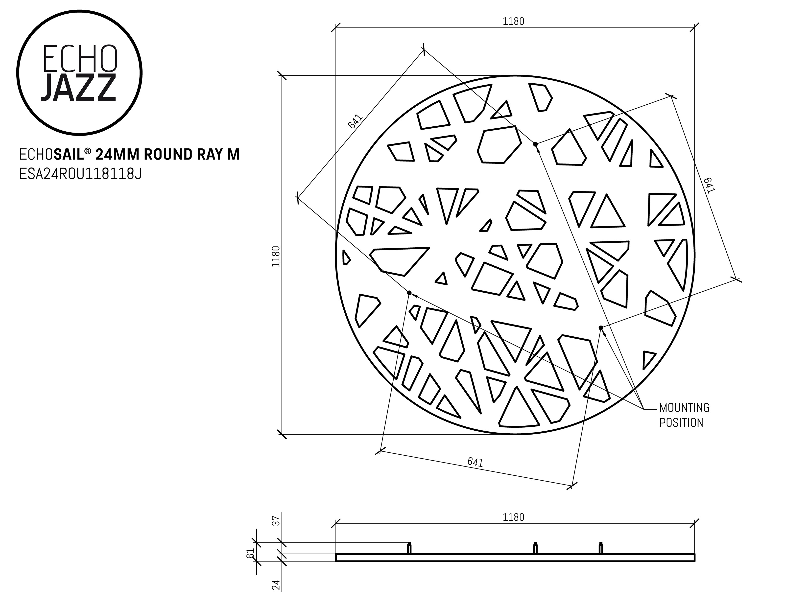 PET acoustic baffles ECHOSAIL® By ECHOJAZZ