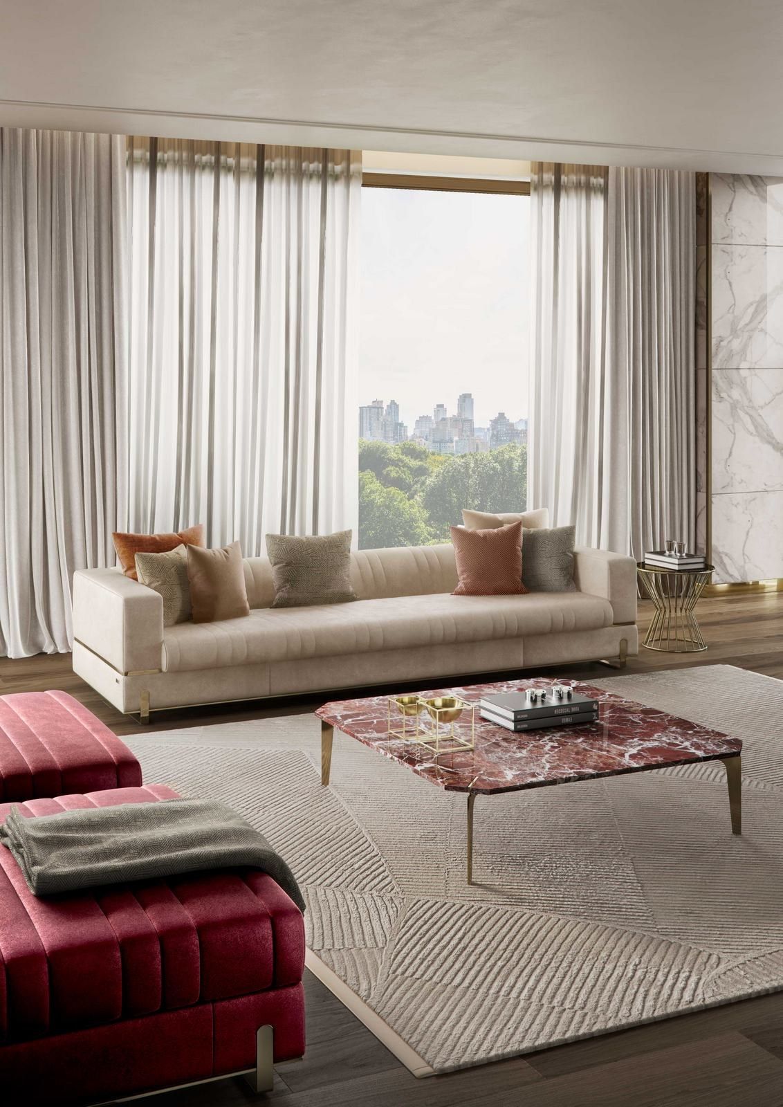 ECLECTIC Q by Capital Collection - Tavolino basso quadrato in marmo - 8