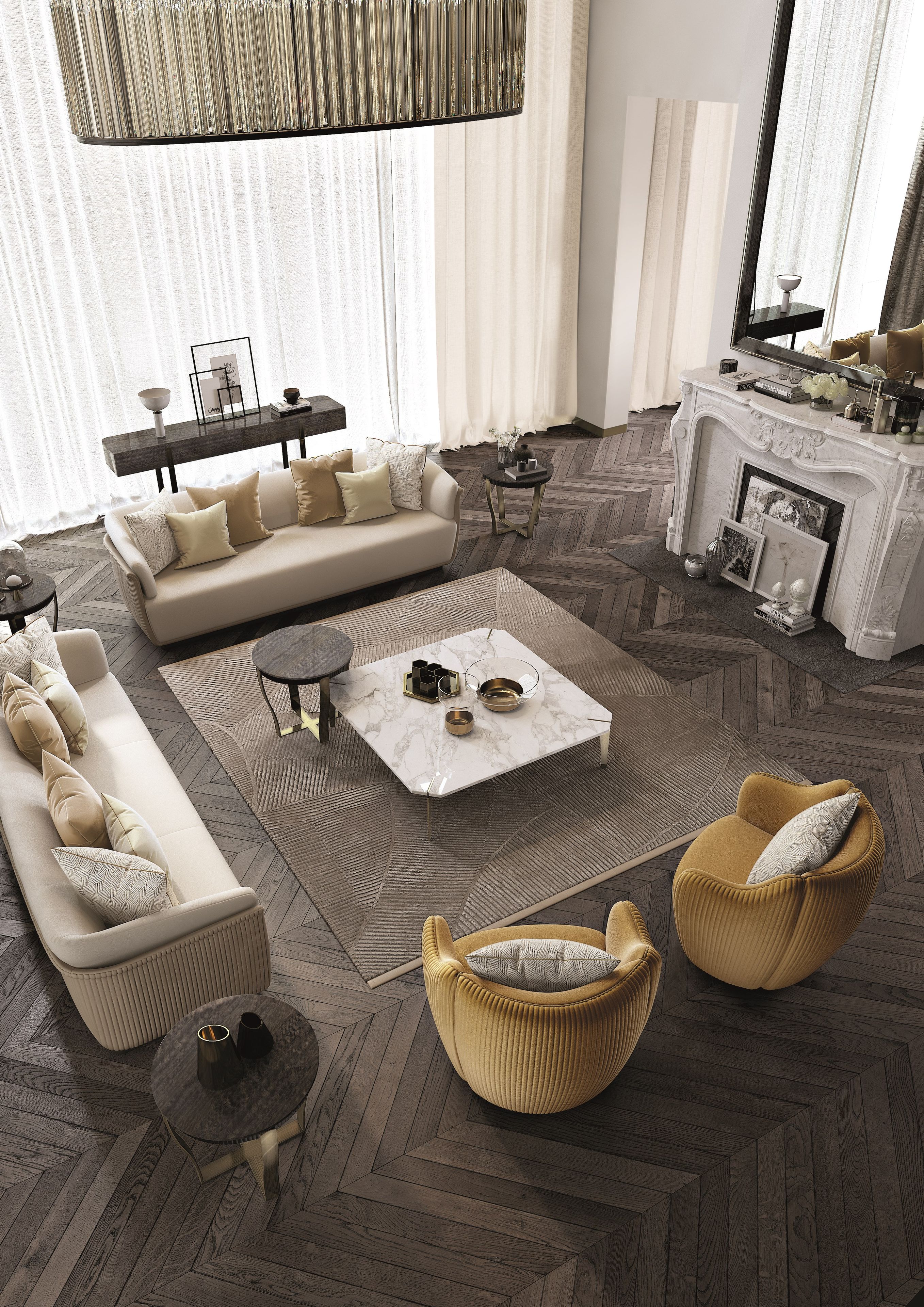 ECLECTIC Q by Capital Collection - Tavolino basso quadrato in marmo - 4