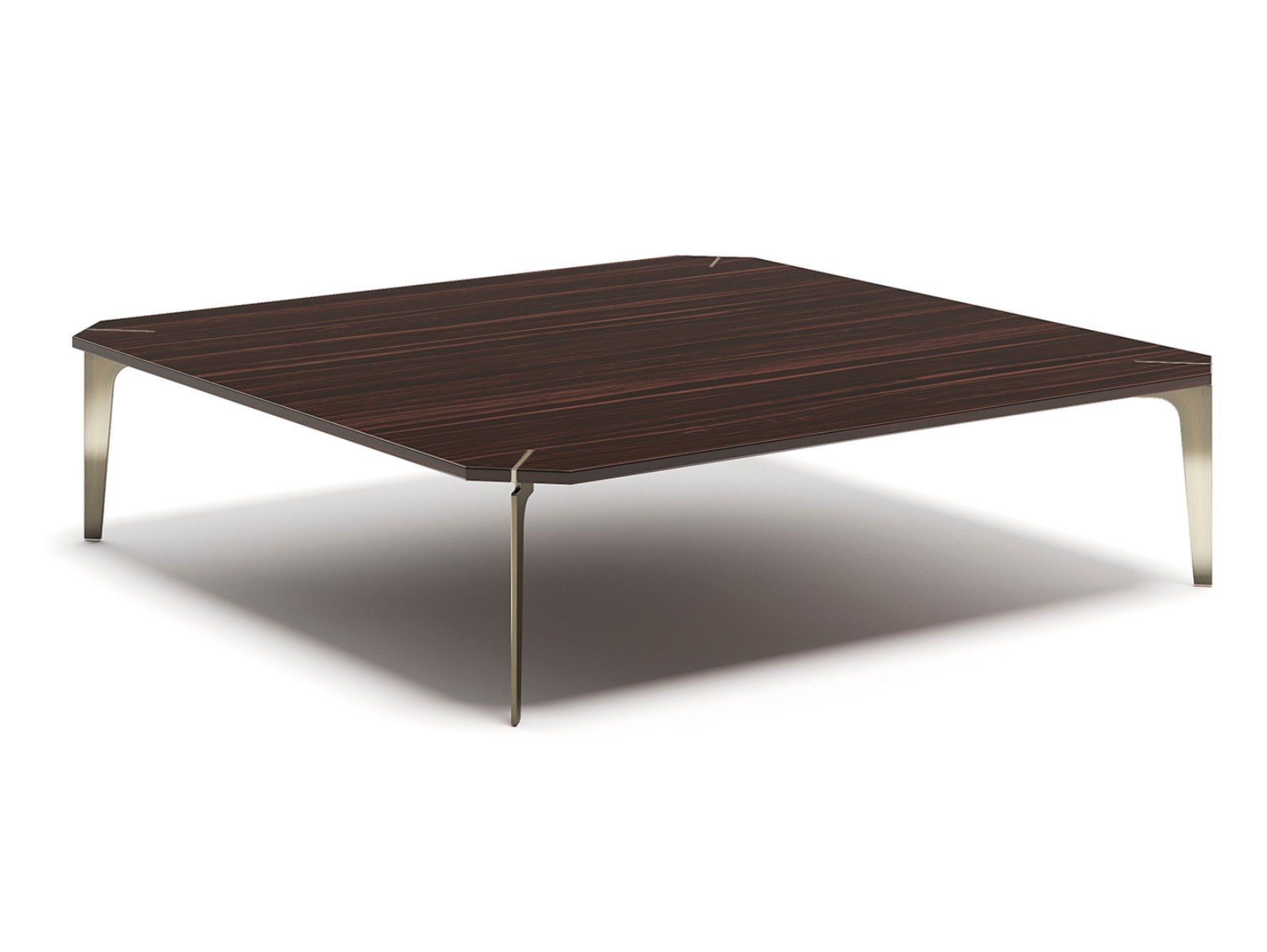 ECLECTIC Q by Capital Collection - Tavolino basso quadrato in acciaio e legno