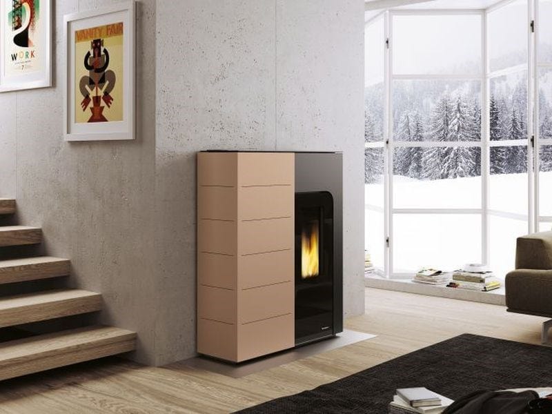 GINGER | Stufa a pellet by PALAZZETTI - Stufa a pellet in acciaio e vetro classe A+ - 2