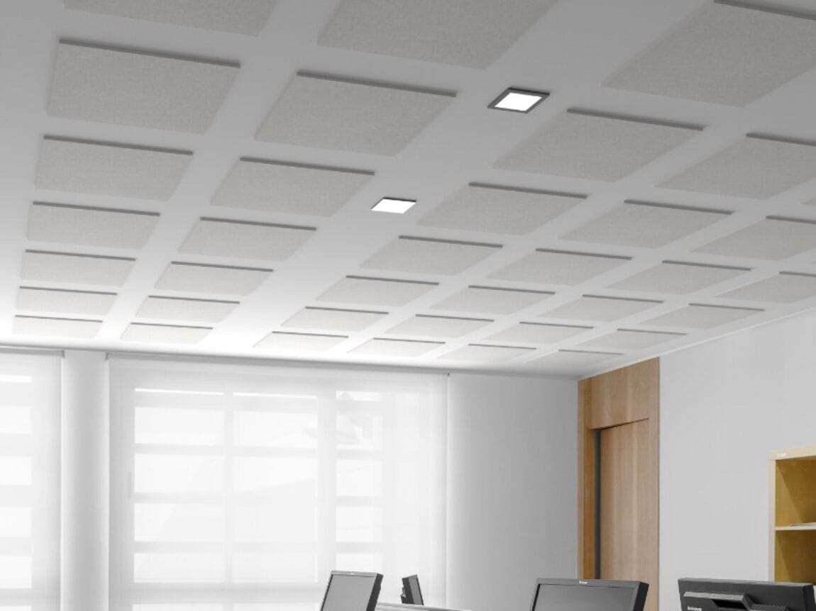 SQUARE by ECOcero - Pannelli per controsoffitto acustico in fibra di poliestere
