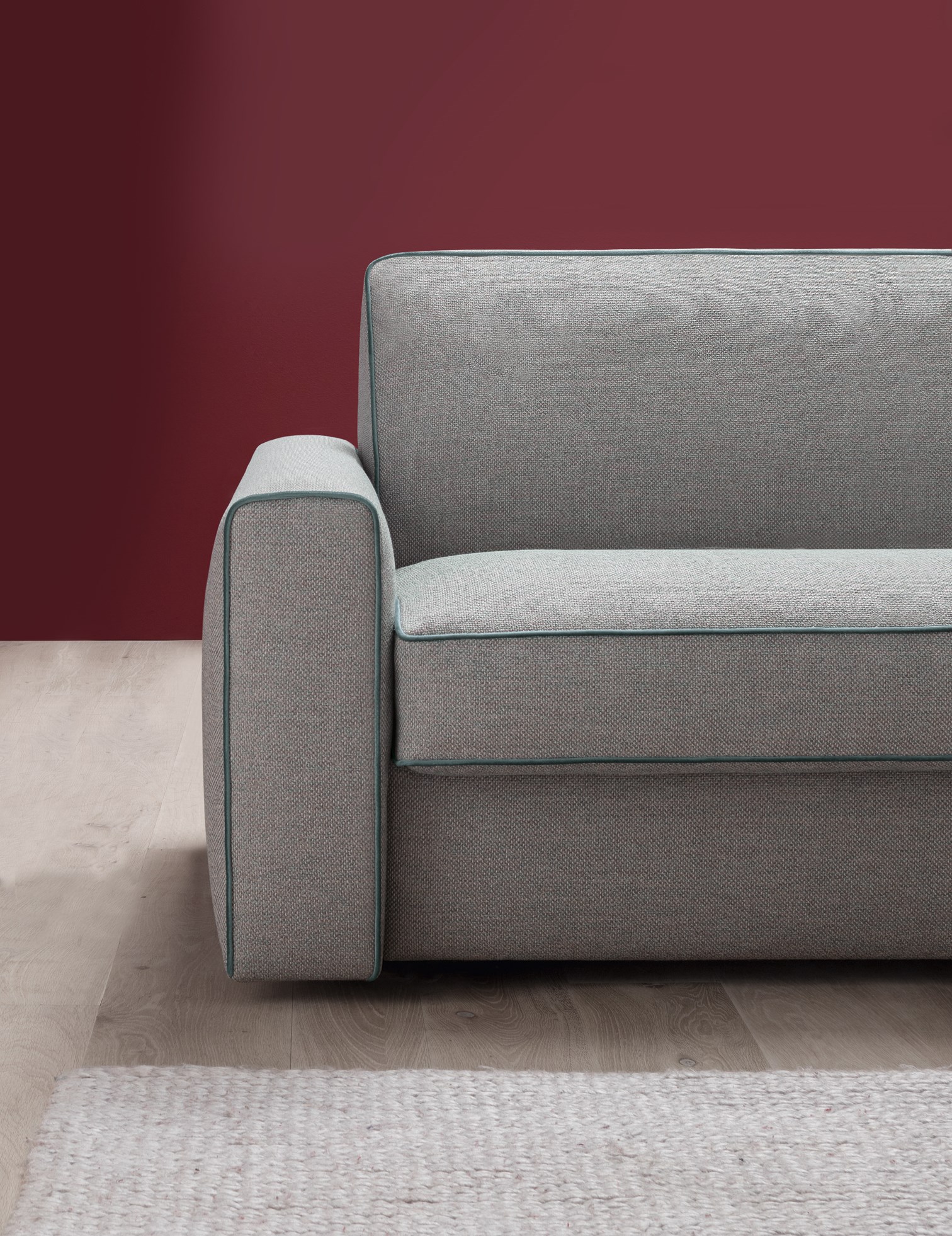 tappeto sotto divano con chaise longue