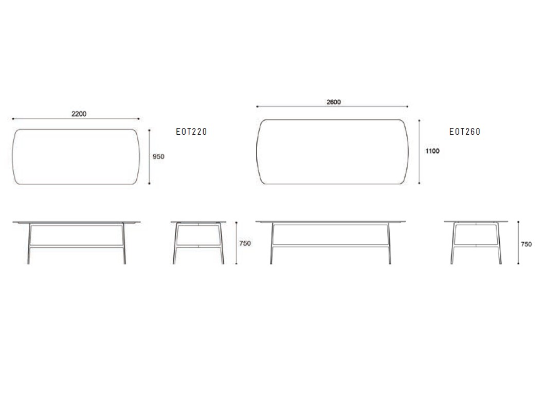 EILEEN | Rectangular table By SP01 design Tom Fereday