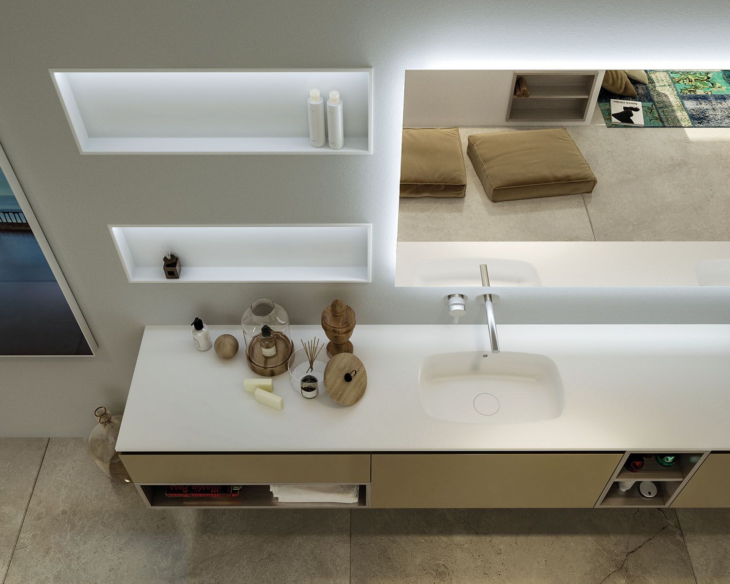 EMOTION Double vanity unit By MOMA Design