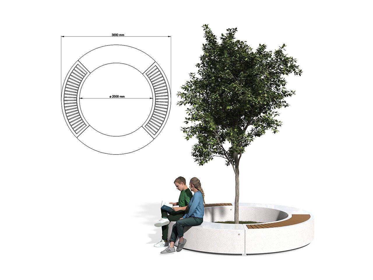 268-W by ENCHO ENCHEV - ETE - Panchina curva modulare in calcestruzzo - 4