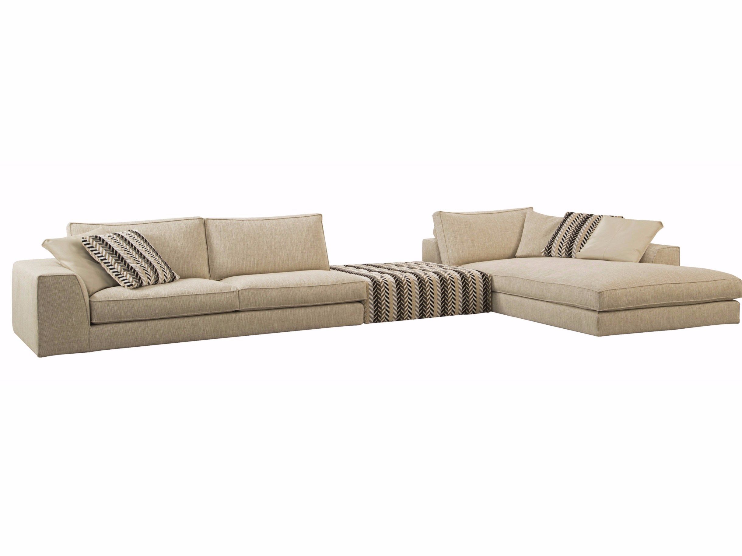 Corner sectional fabric sofa with removable cover EOLE 2 By Roche Bobois