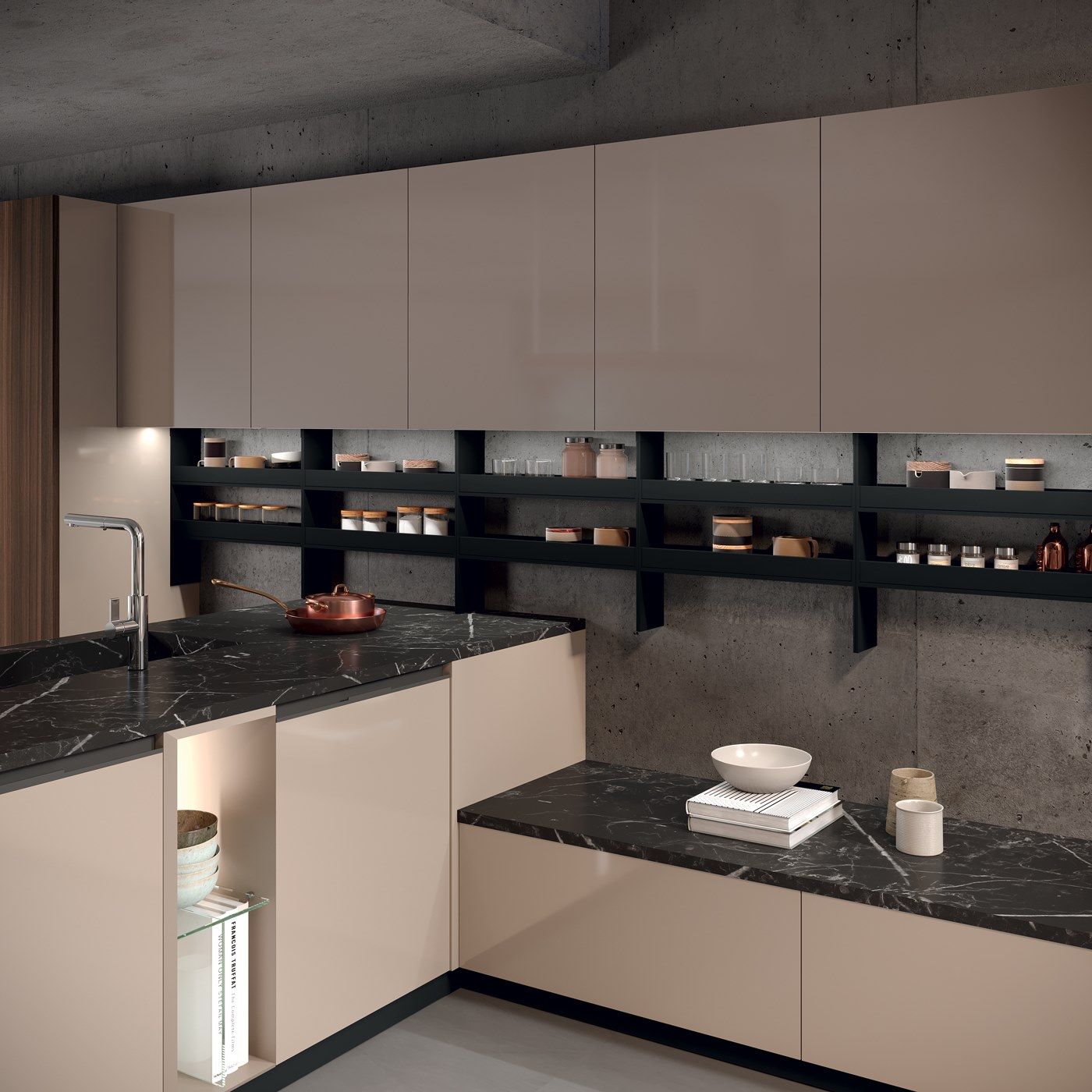 Kitchen with peninsula ERA 03 By Febal Casa design Paolo Colombo