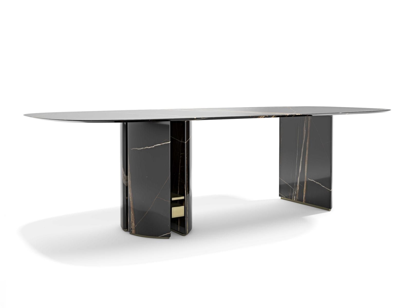 ERCOLE by Capital Collection - Tavolo da soggiorno ovale in marmo - 5