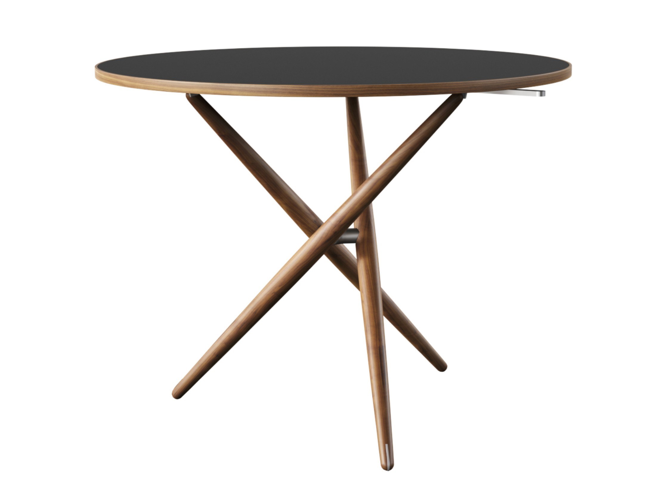 Height-adjustable round solid wood table ESS.TEE.TISCH By horgenglarus ...