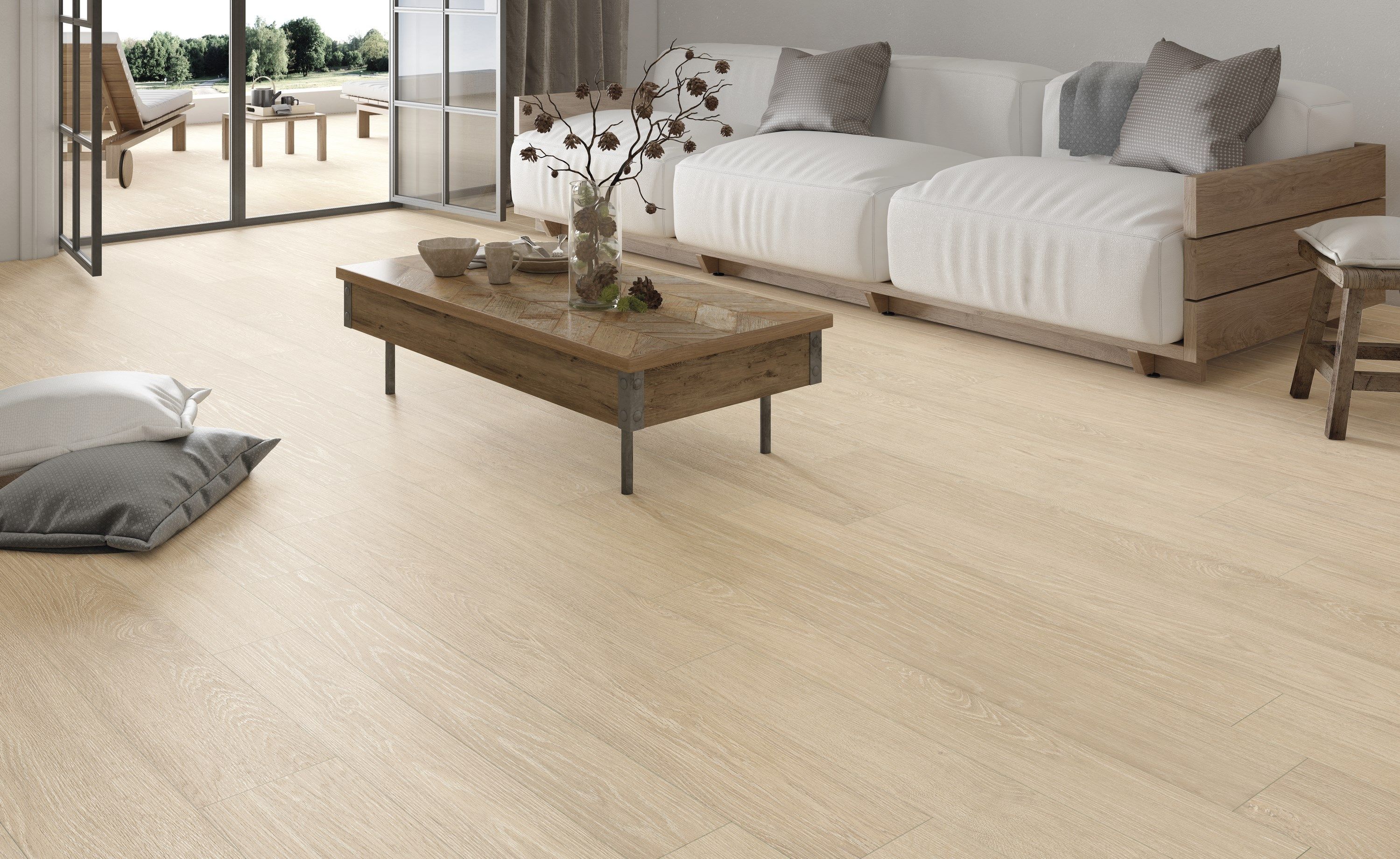Indoor/outdoor wall/floor tiles with wood effect ESSENCE By PERONDA