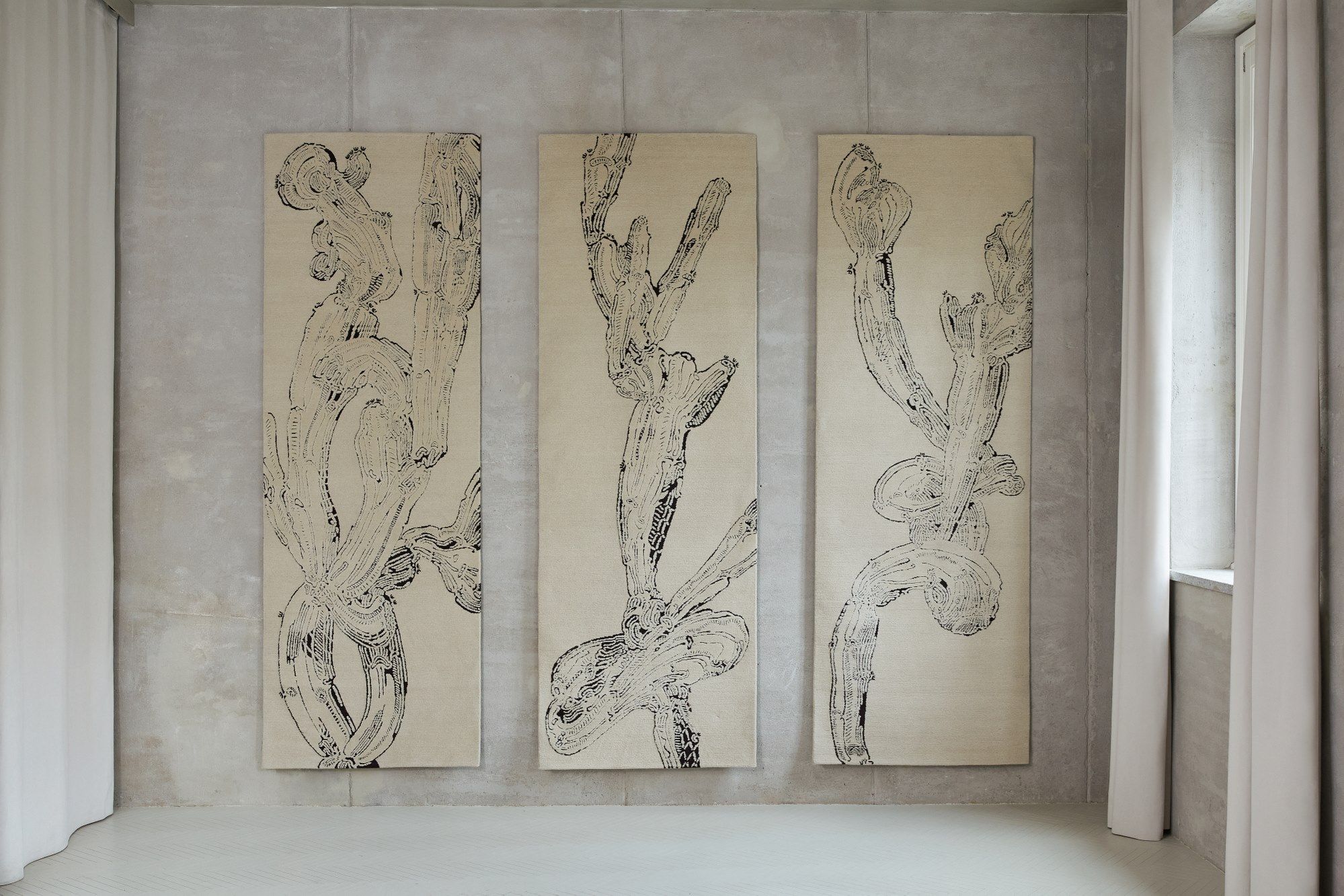 EUPHORBIA TOP-KNOT by cc-tapis - Tappeto rettangolare fatto a mano in lana Himalayana - 4