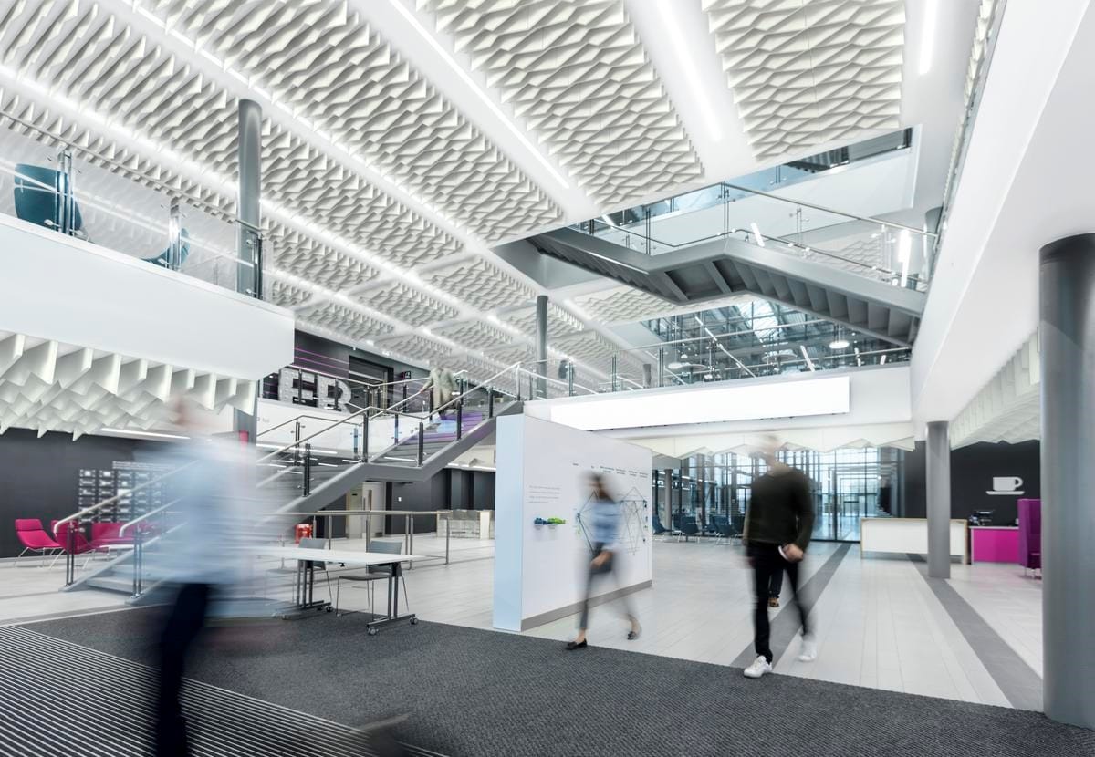 Glass wool acoustic baffles Ecophon Solo™ Baffle Zigzag Ecophon Solo