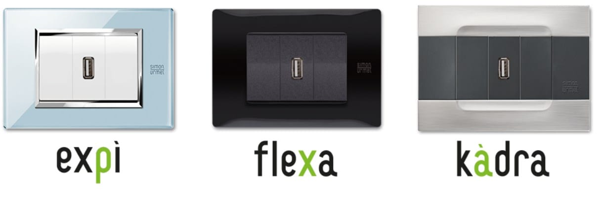 USB 2.1 A by Simon Urmet - Presa elettrica con USB - 3