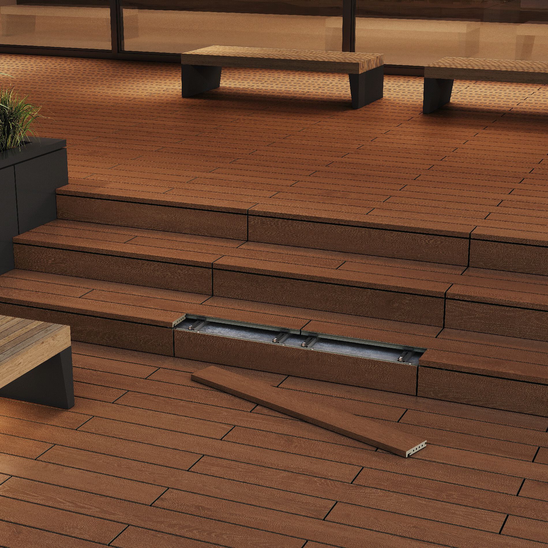 EXADECK CAOBA by Exagres - Decking in gres porcellanato - 4