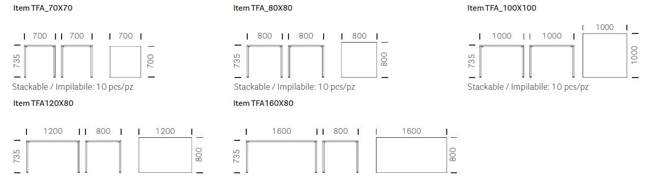 Dimensions FABBRICO TFA