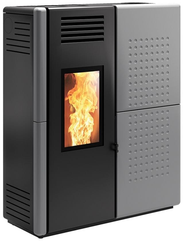 FENDOR by CAMINETTI MONTEGRAPPA - Stufa a pellet in acciaio e maiolica - 5