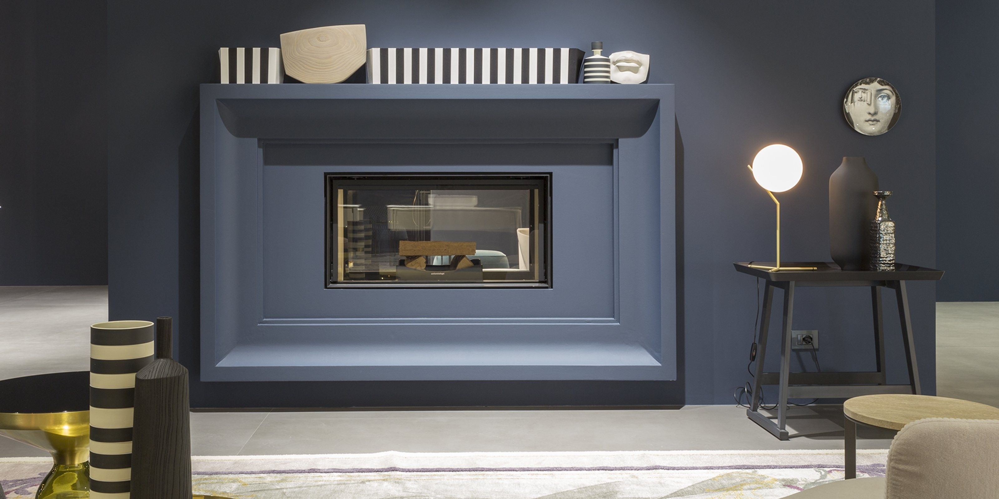 FILOSKEMA by Antoniolupi - Termocamino a legna in acciaio - 2