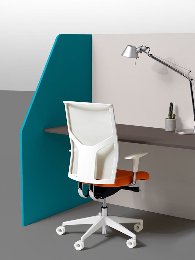 FIT Mesh office chair with armrests with 5Spoke base By Diemme