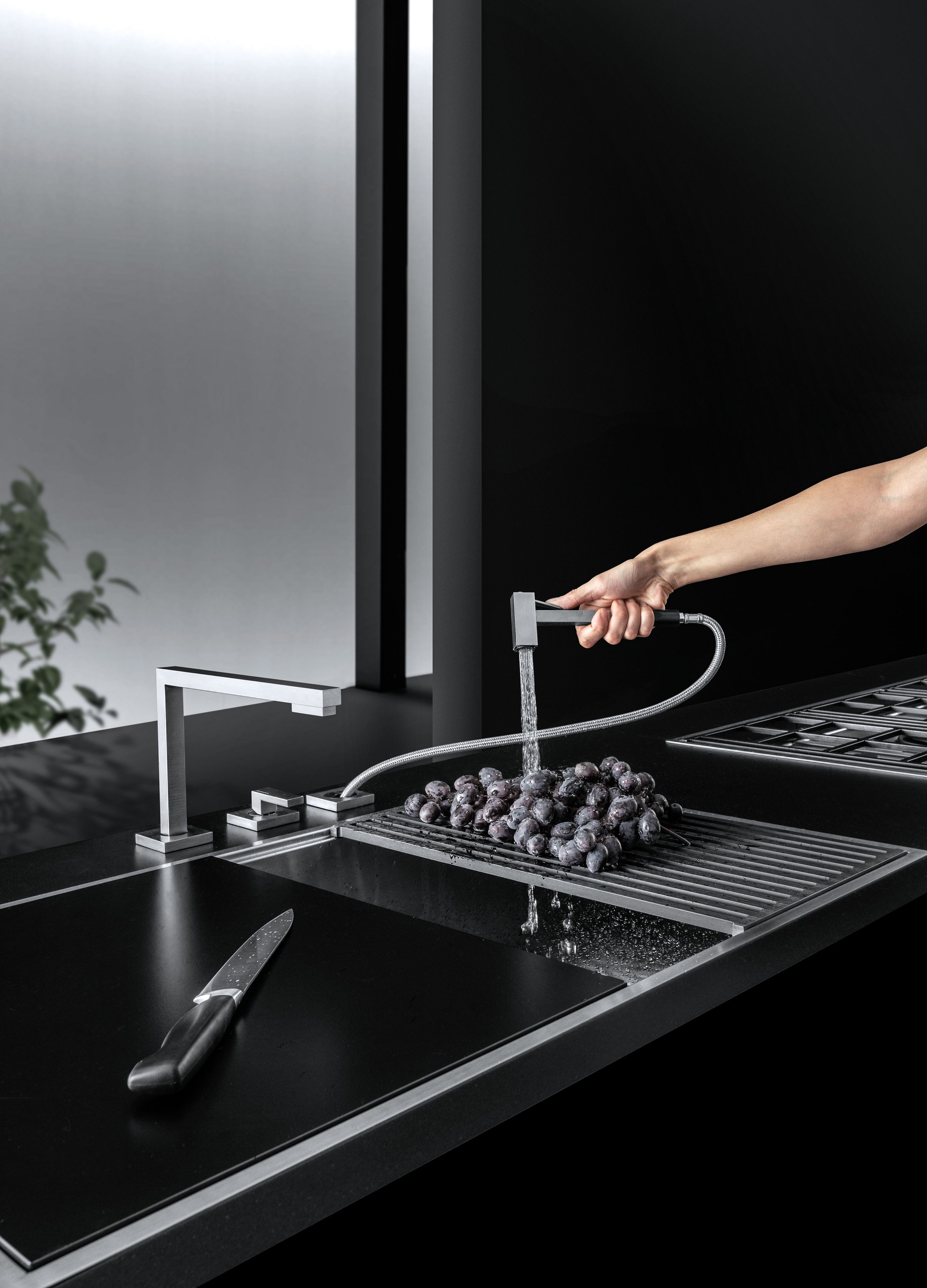 FLEXI 1QA841I Stainless steel square bowl By Barazza