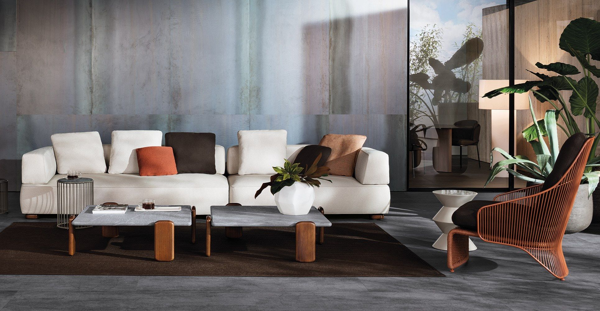 FLORIDA Sectional garden sofa Florida Collection By Minotti design