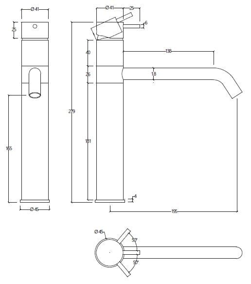 FLOW T1.50 Kitchen tap Flow Collection By Waterevolution design Studio P