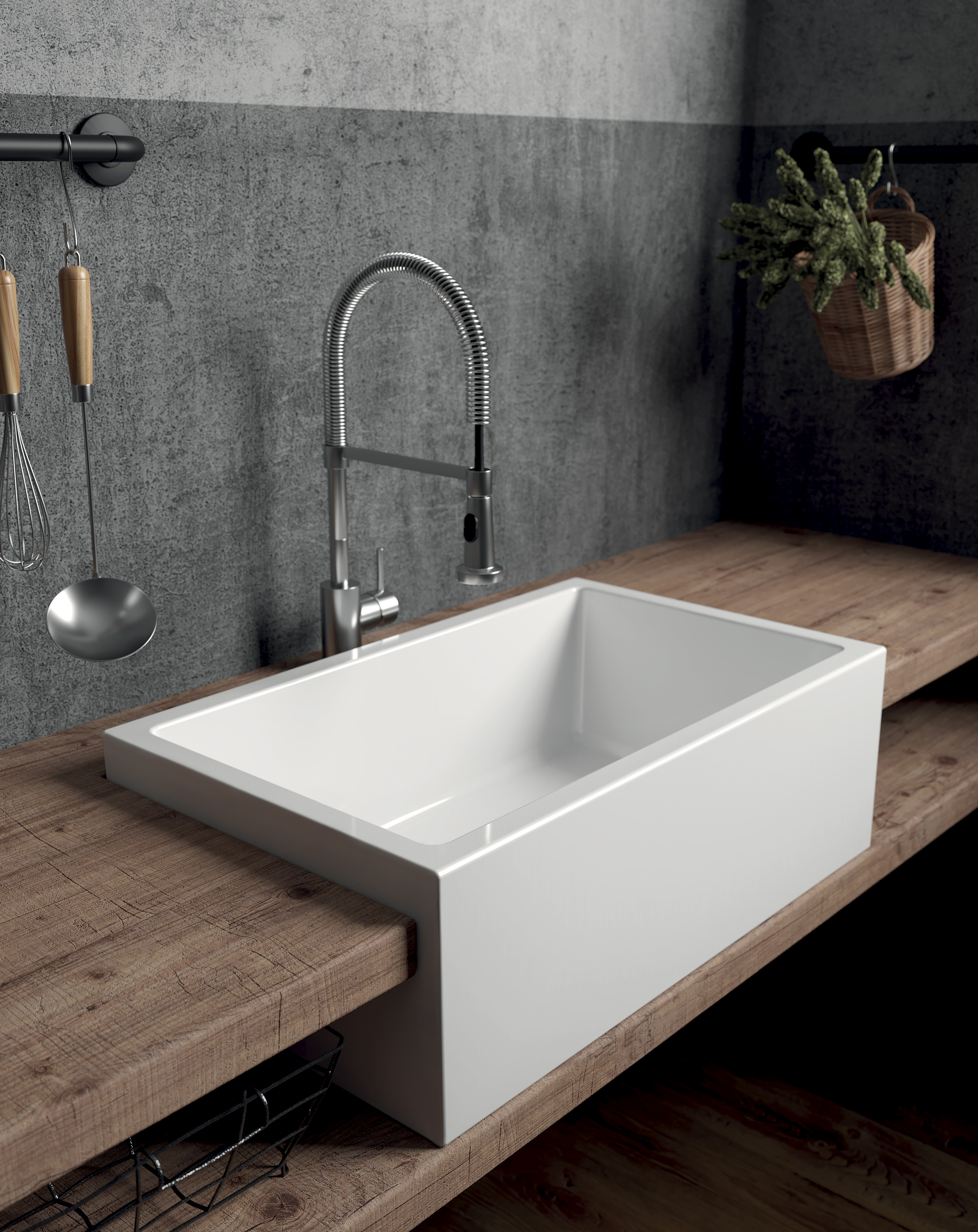 FRAME by GALASSIA - Lavello reversibile a spessore ceramico pieno - 2