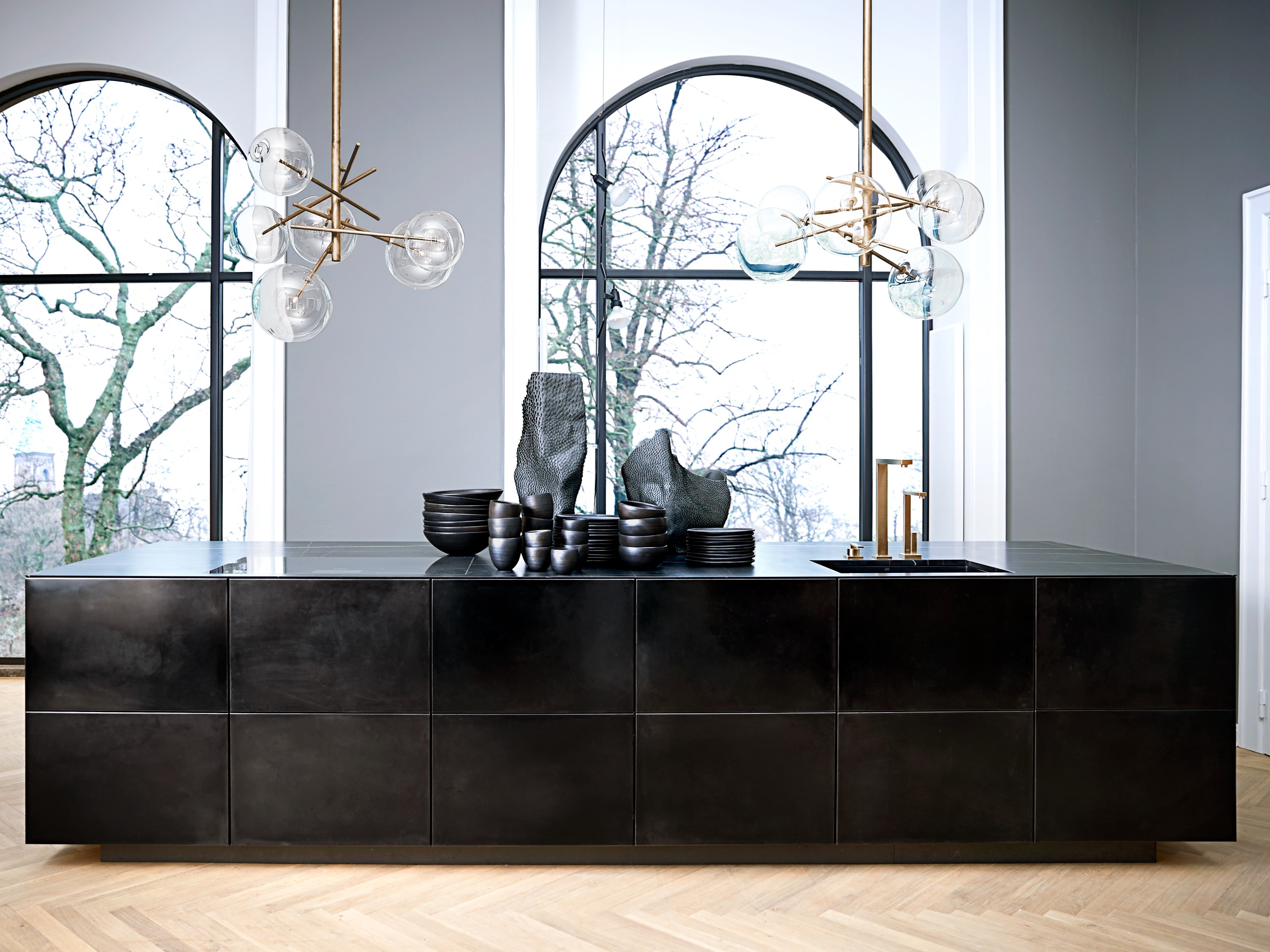 FORM 45 - BLACK OXIDISED STEEL Steel kitchen By Multiform