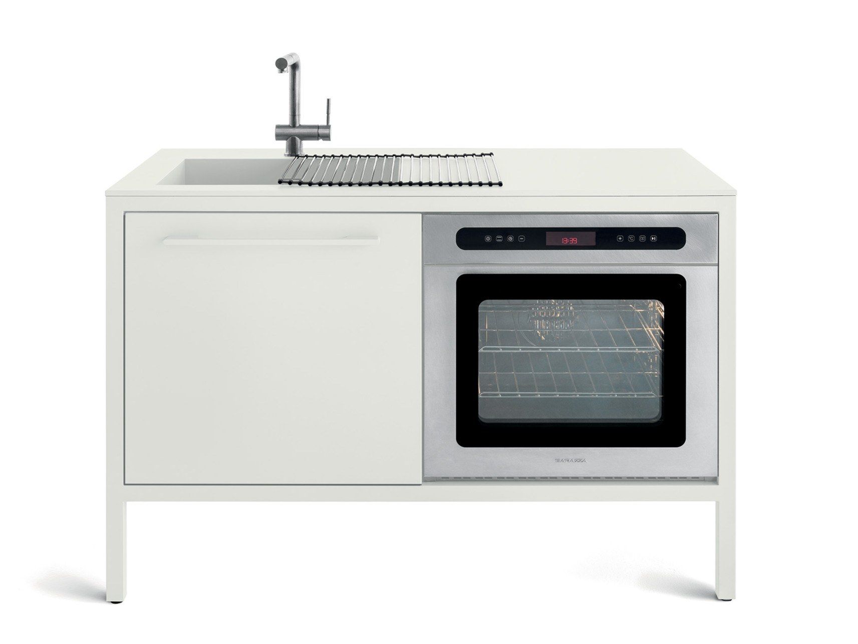 FRAME KITCHEN 2 UNITS by Fantin - Minicucina in metallo da interno e da esterno - 12