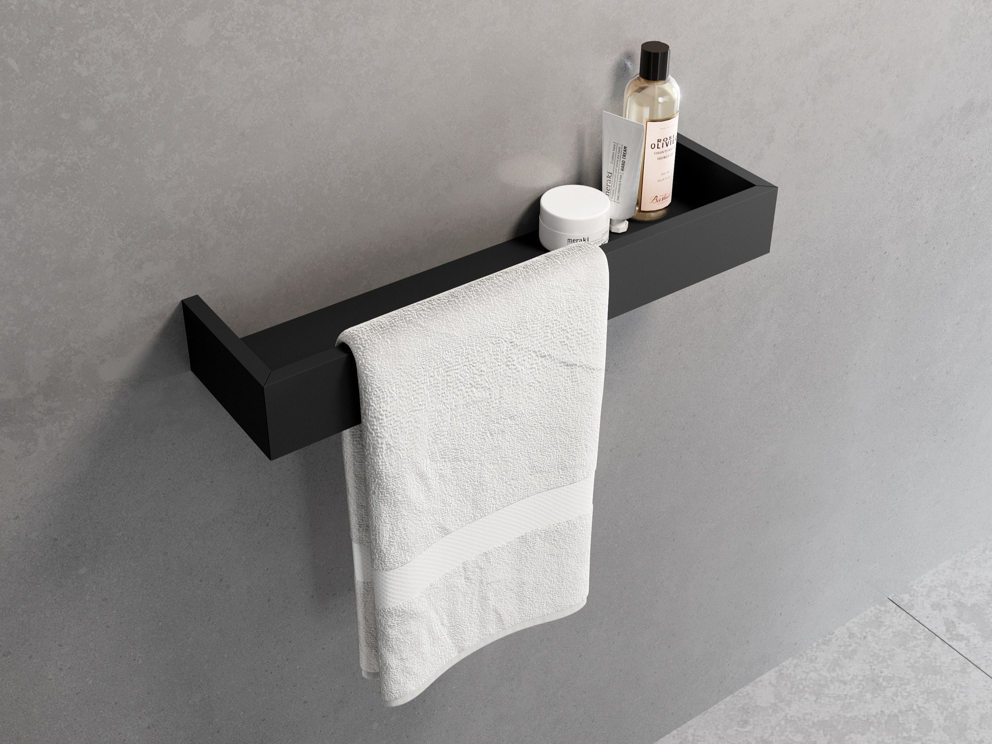 FRAME by NOVELLINI - Porta asciugamani con mensola