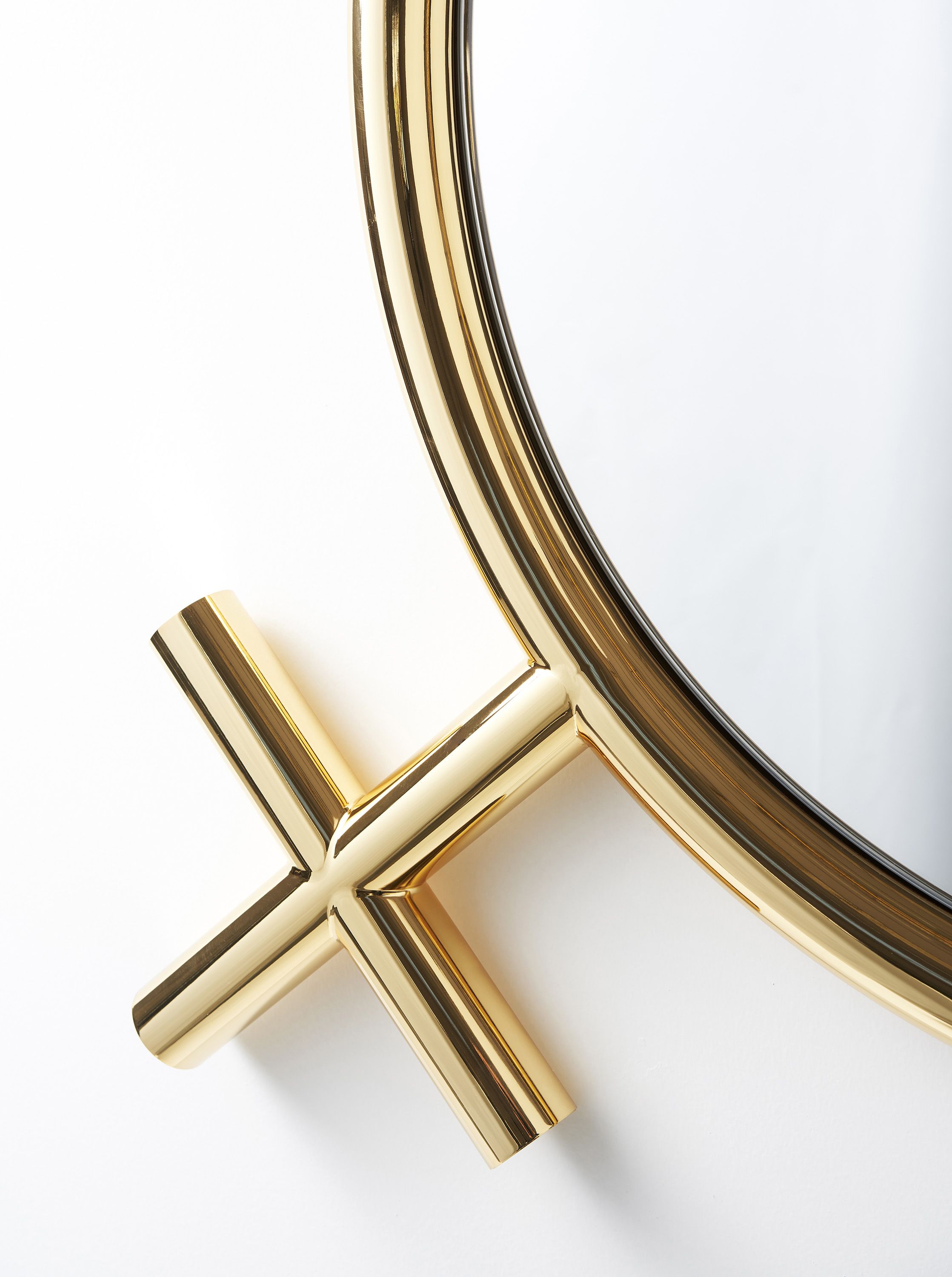 Round framed wallmounted steel mirror FREEDOM! FEMALE By Opinion