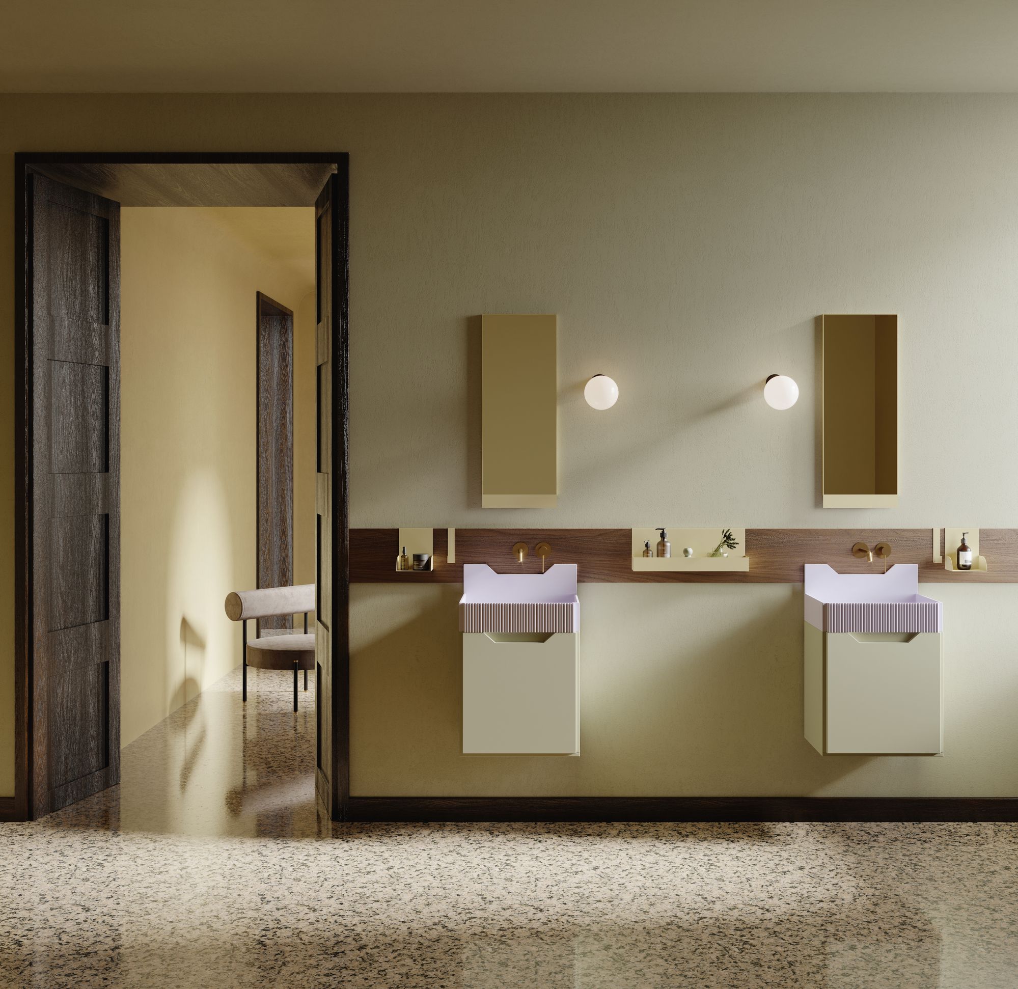 FRIEZE by Ex.t - Specchio bagno rettangolare da parete - 5