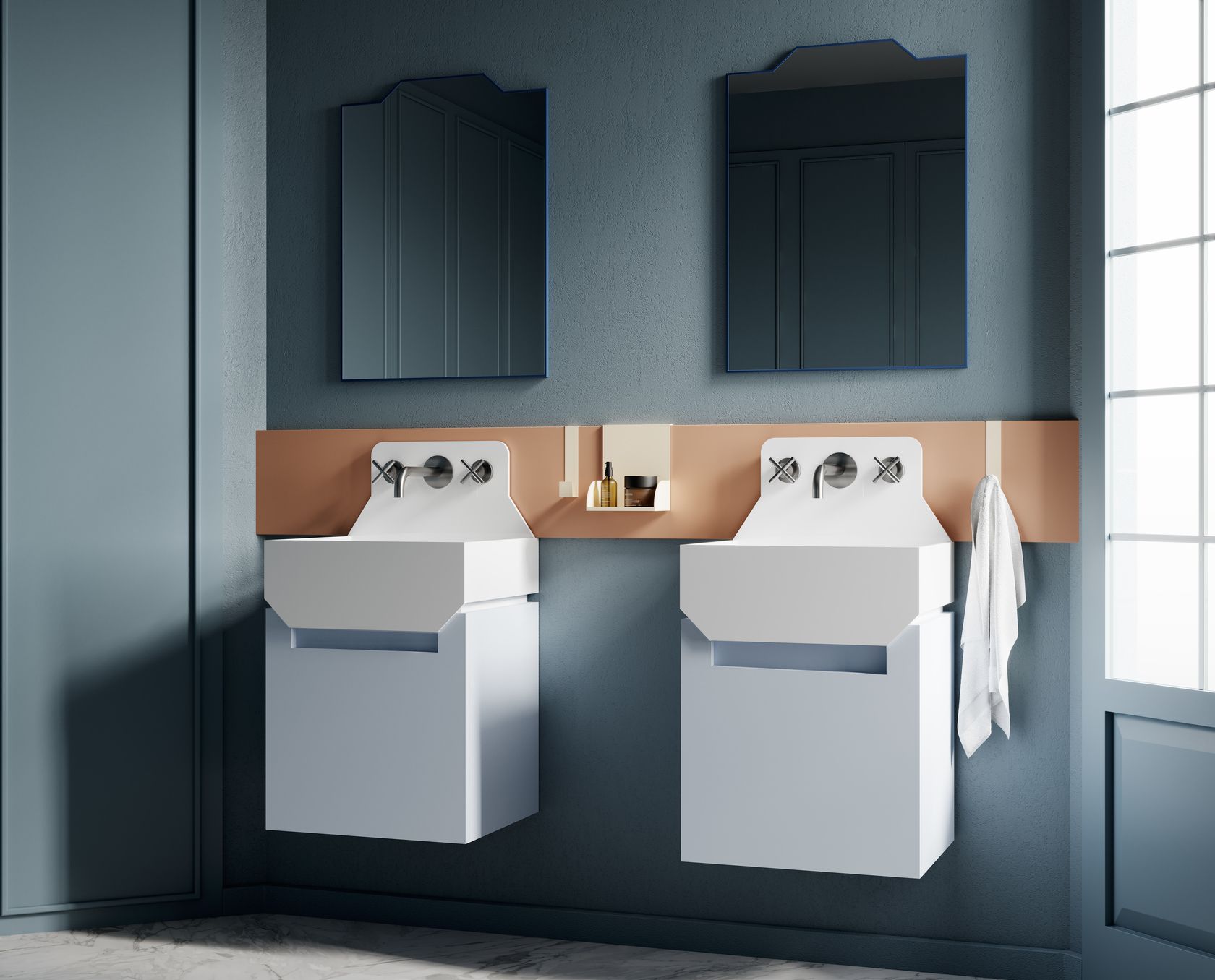 FRIEZE by Ex.t - Specchio bagno rettangolare da parete - 3