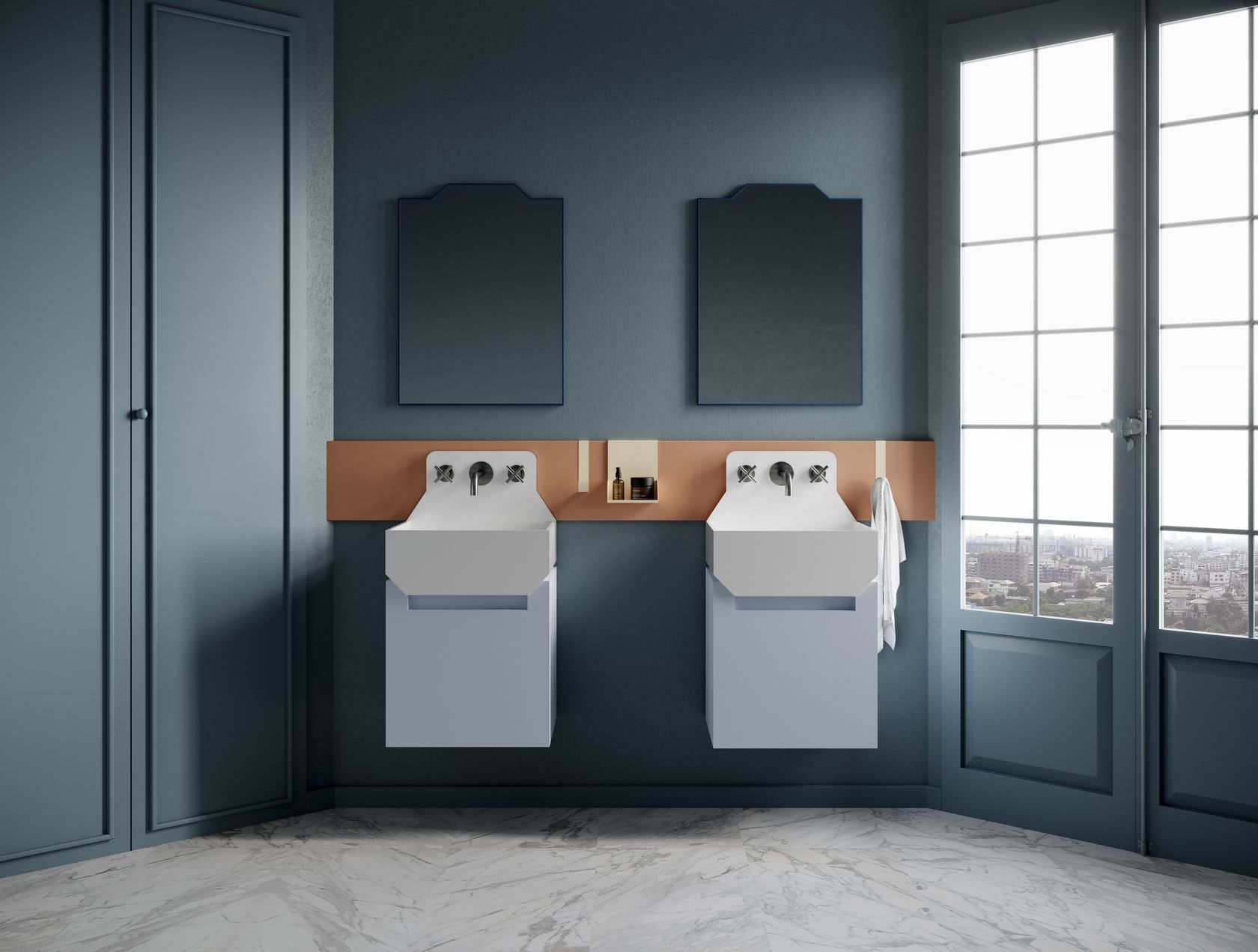 FRIEZE by Ex.t - Specchio bagno rettangolare da parete - 4