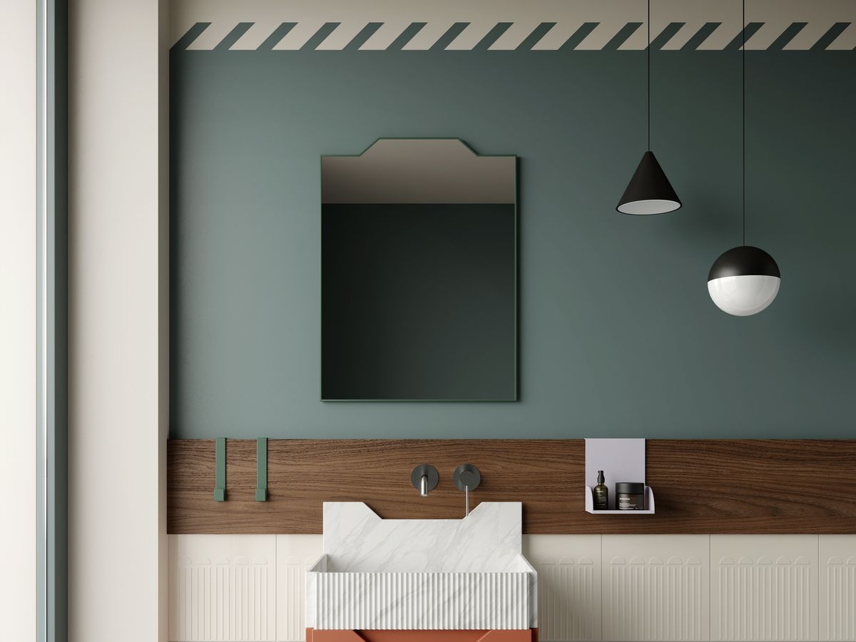 FRIEZE by Ex.t - Specchio bagno rettangolare da parete