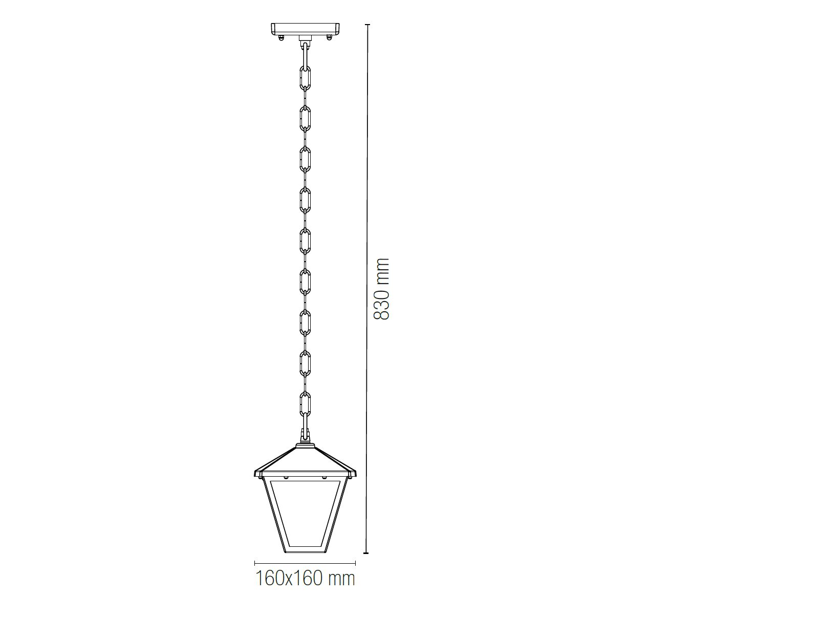 Lampada A Sospensione Per Esterno CRISTHER LIGHTING INDURA Globo - Bianco/Nero - Resistente Agli Agenti Atmosferici