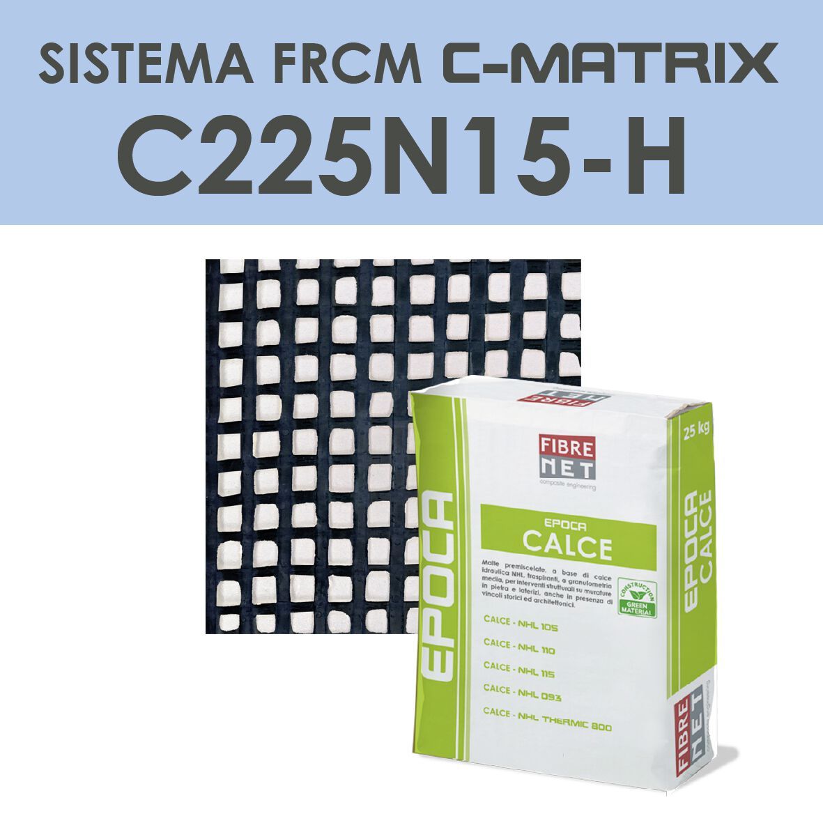C-MATRIX C225N15-H by Fibre Net - Sistema di rinforzo FRCM  - 2