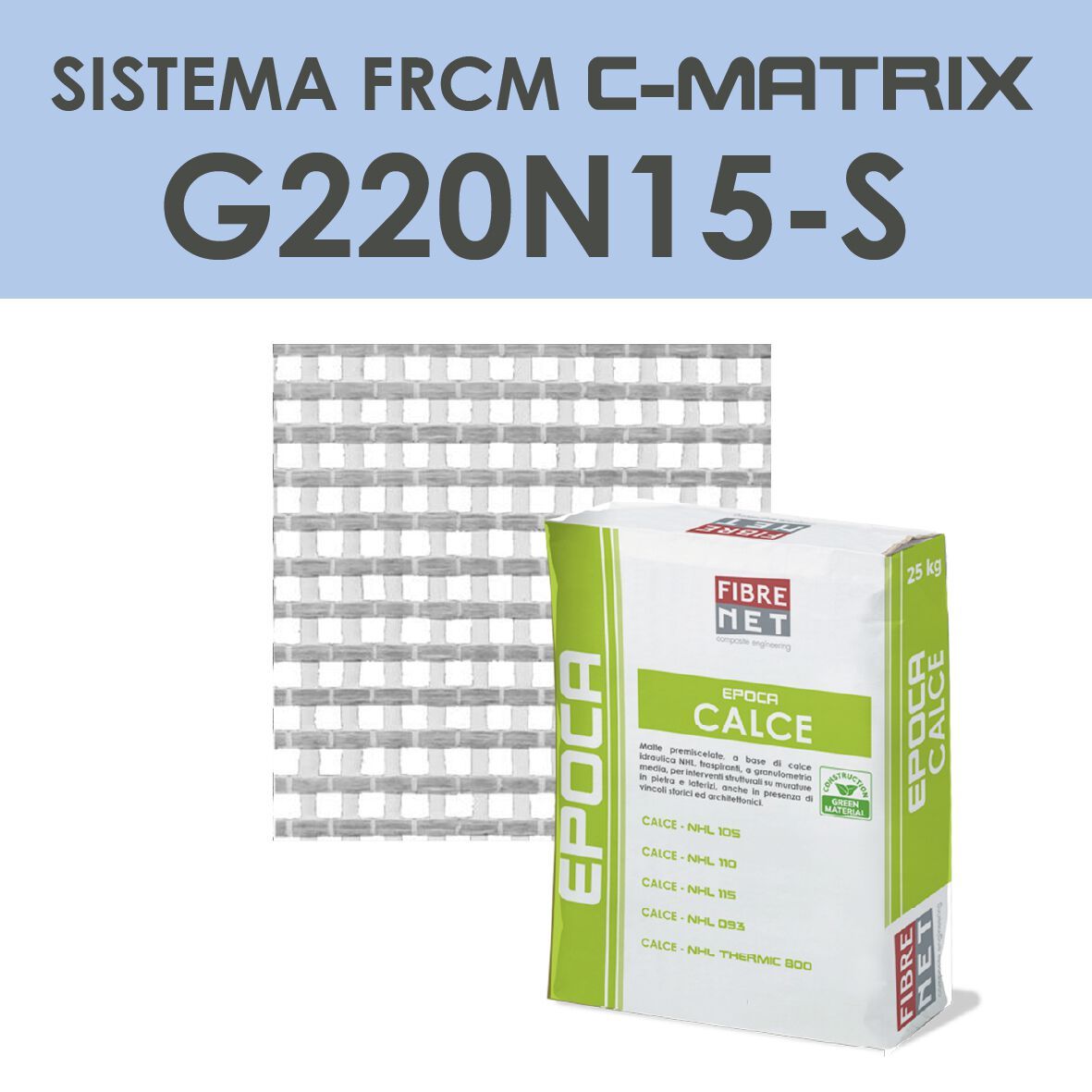 C-MATRIX G220N15-S by Fibre Net - Sistema di rinforzo FRCM  - 2
